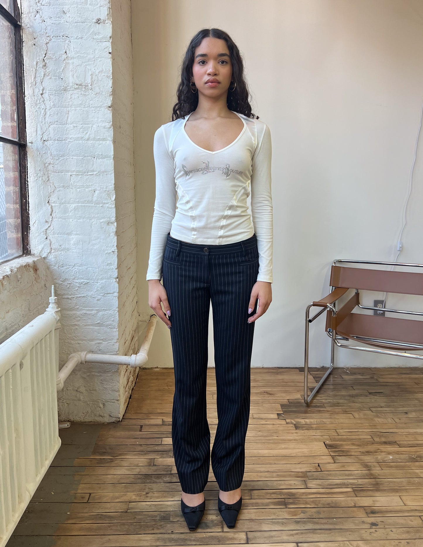 Versace Jeans Rhinestone Long Sleeve