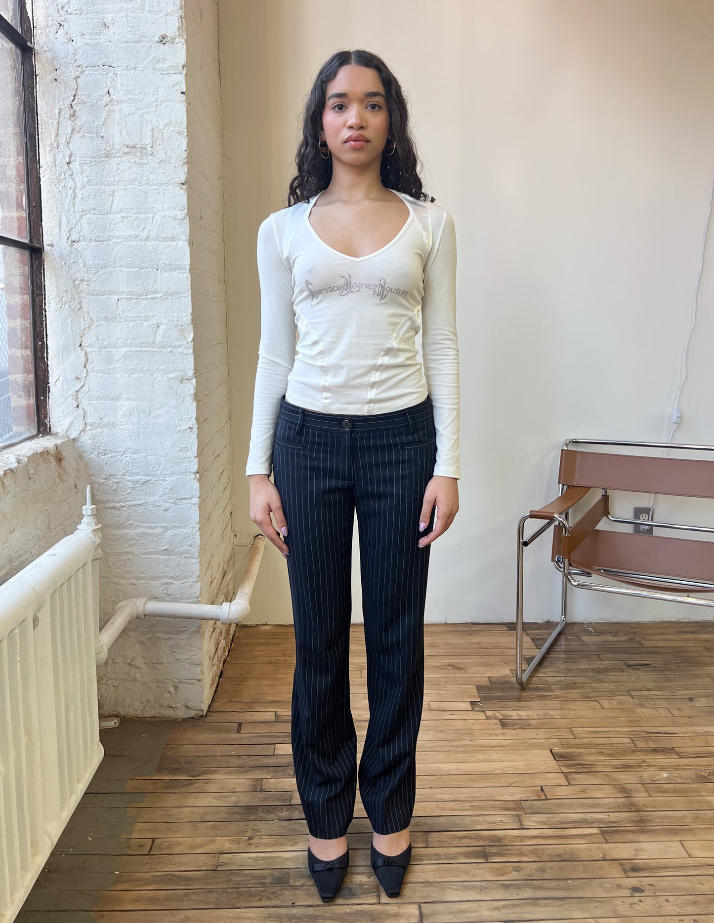 Versace Jeans Rhinestone Long Sleeve