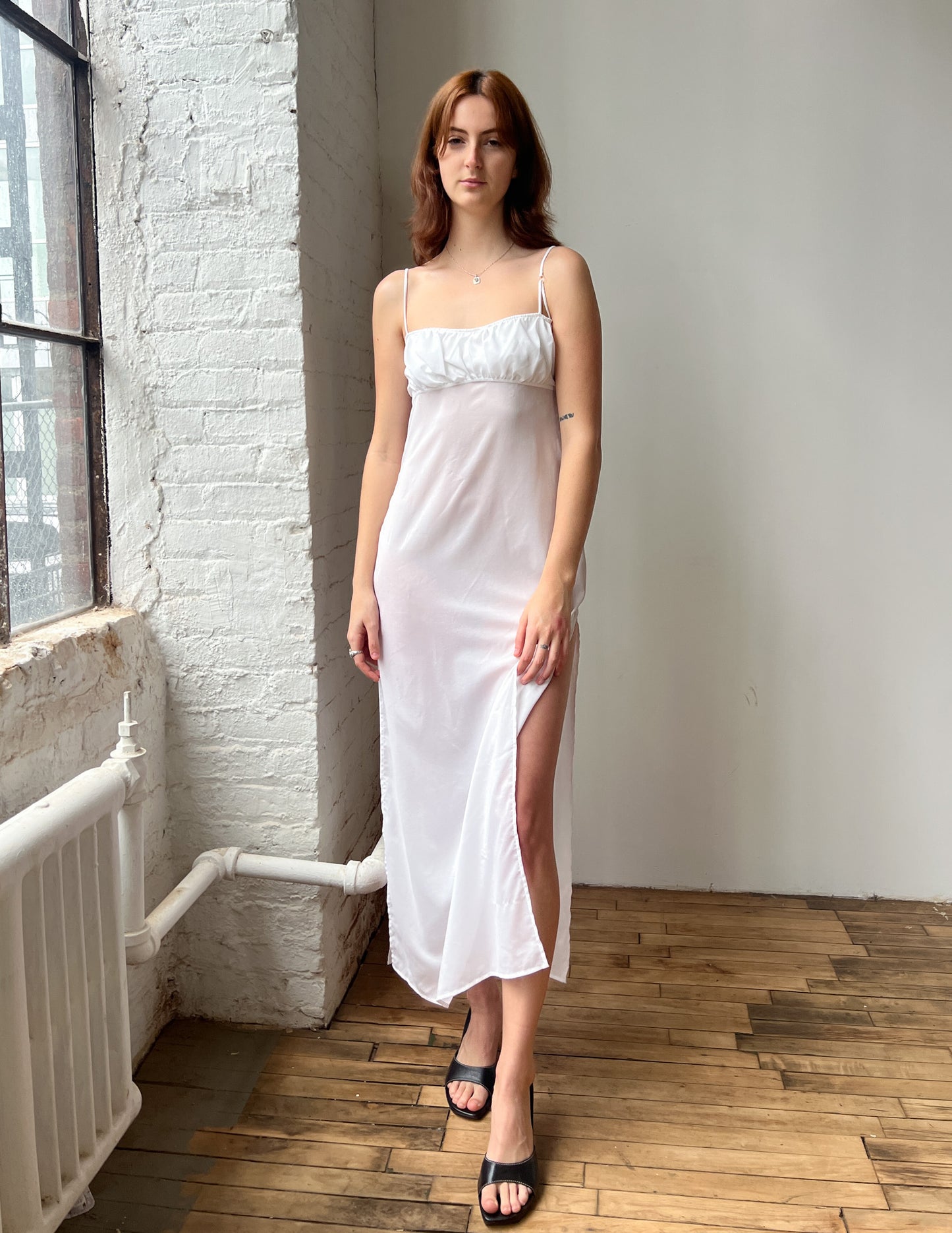 Sheer White Maxi Dress