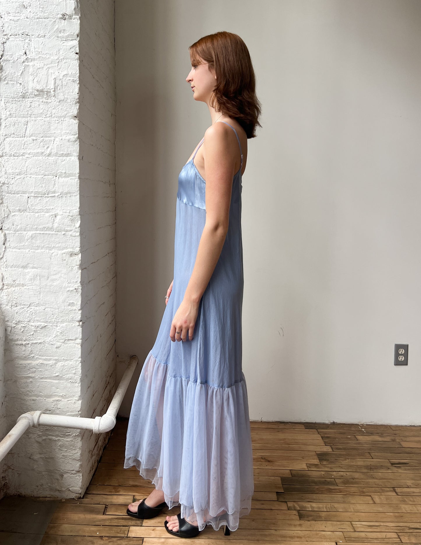 Periwinkle Flouncy Maxi Dress