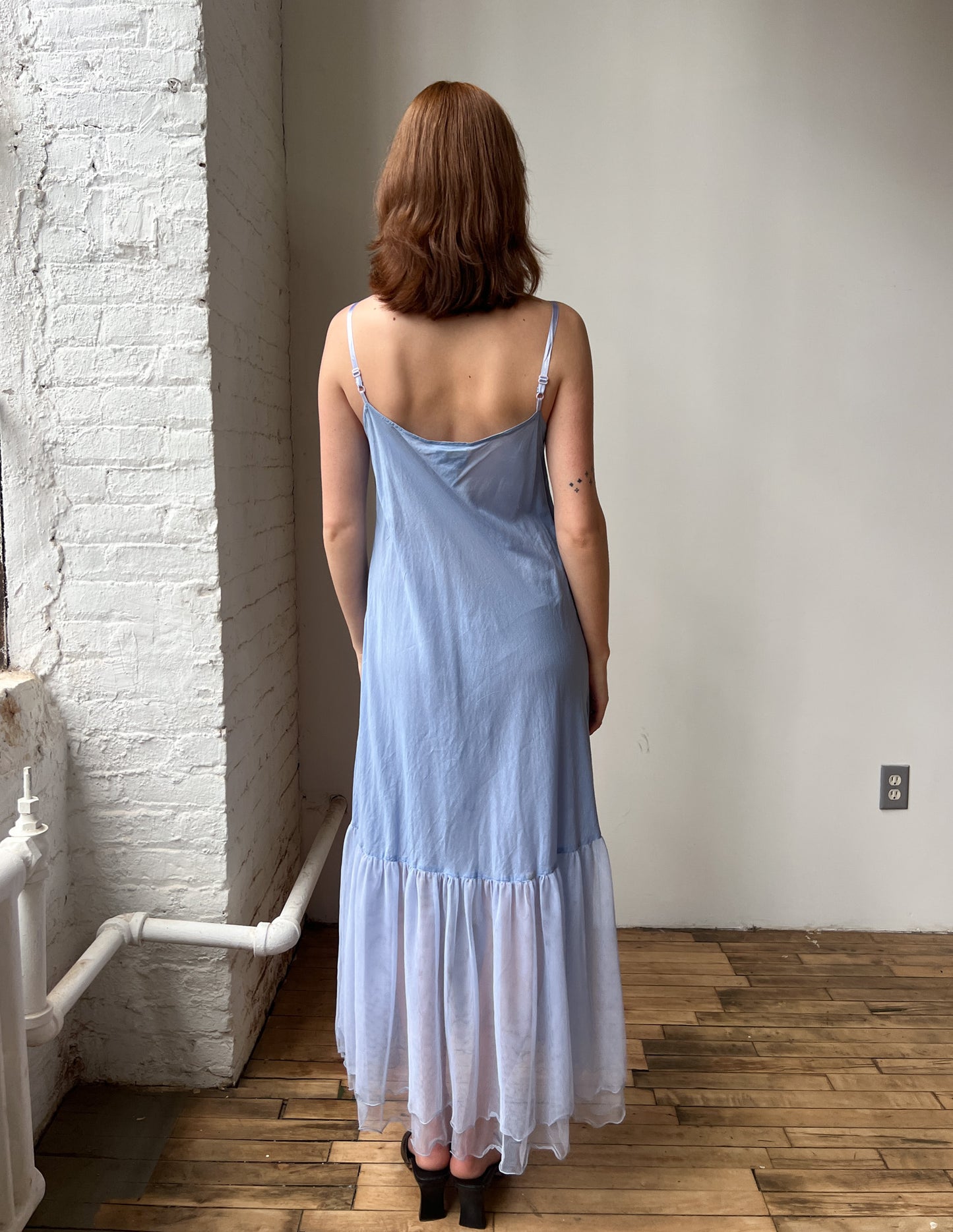 Periwinkle Flouncy Maxi Dress