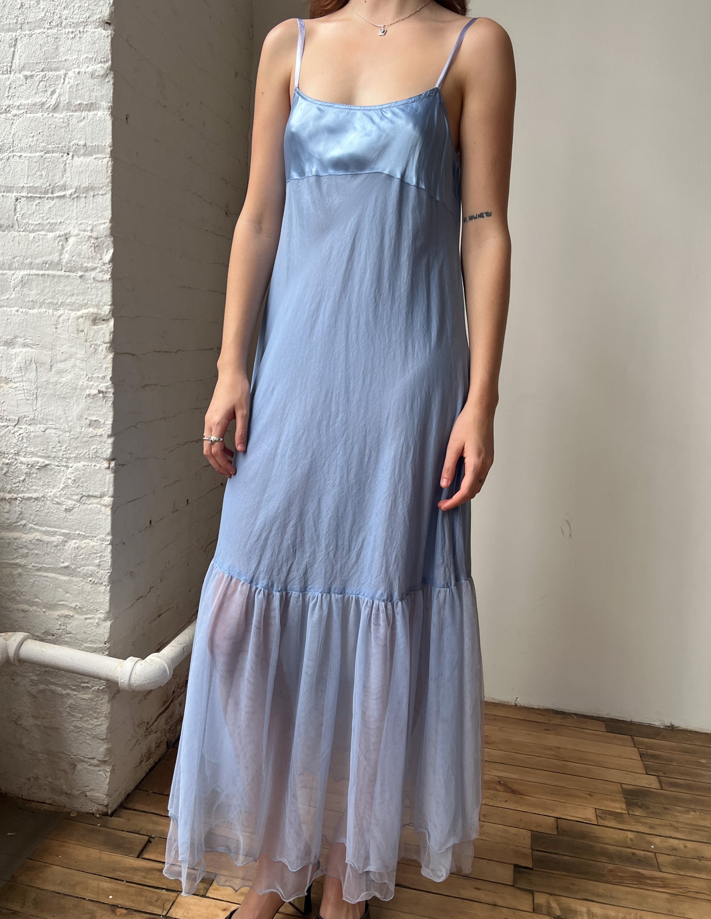 Periwinkle Flouncy Maxi Dress