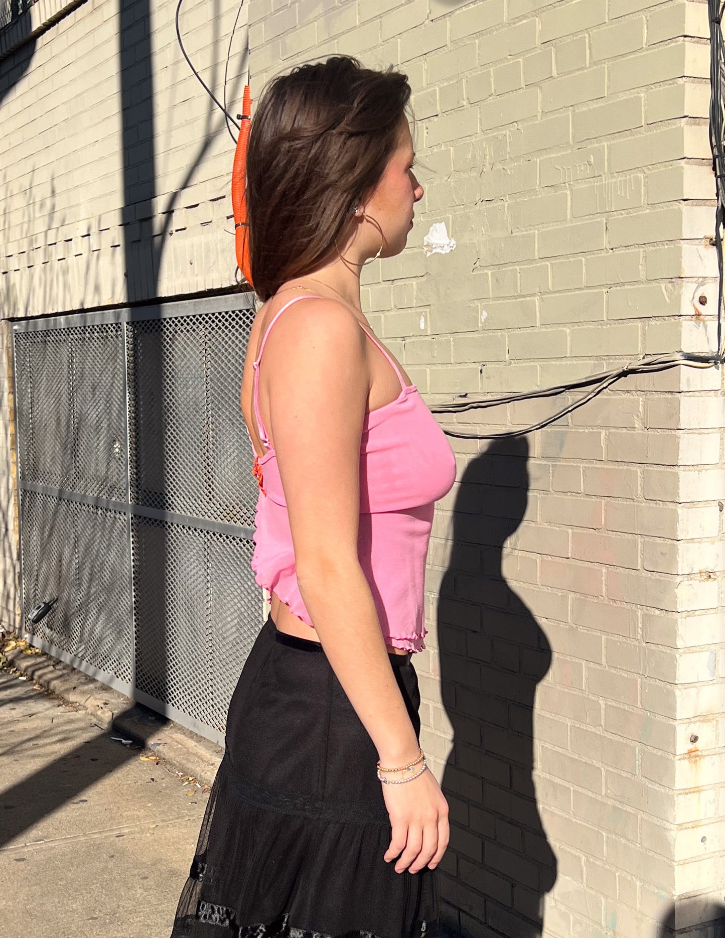 Y2K Vtg Intimissimi Pink & Orange Butterfly Top