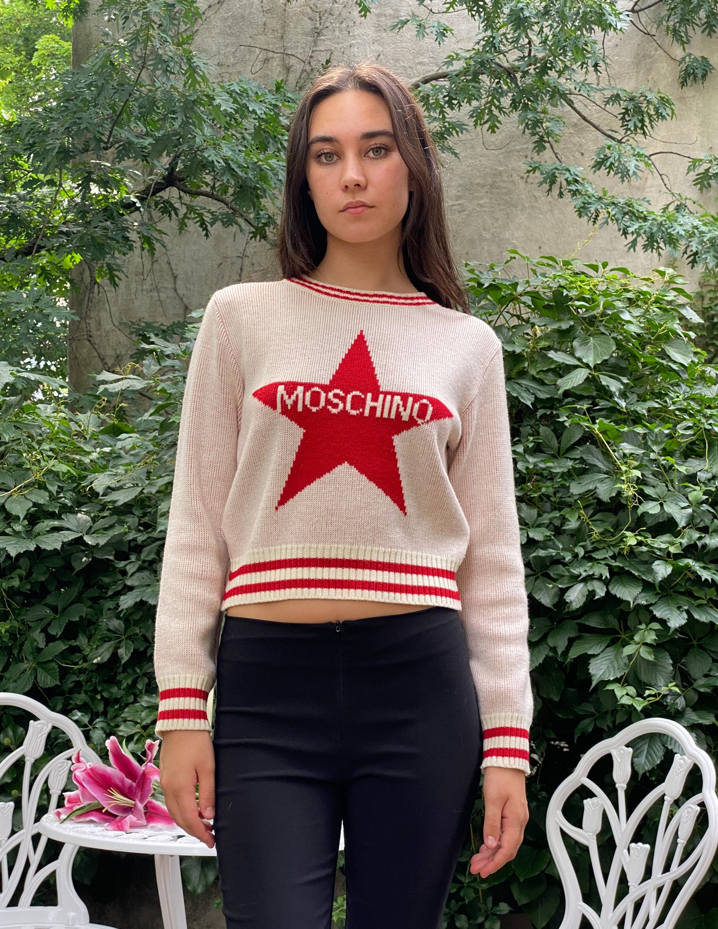 Moschino Jeans Vtg Logo Star Sweater