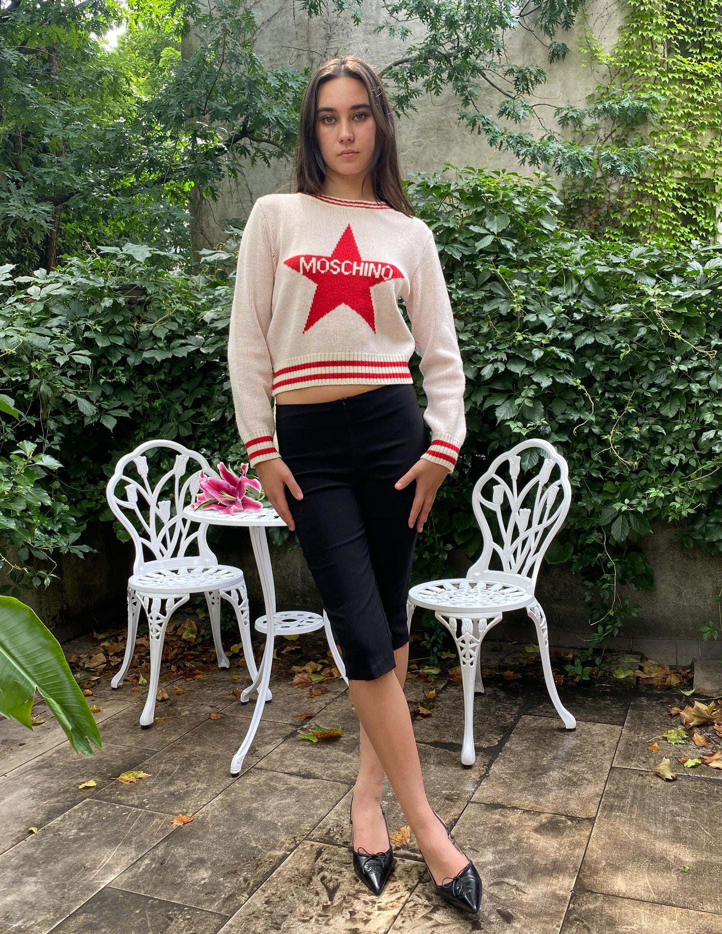 Moschino Jeans Vtg Logo Star Sweater