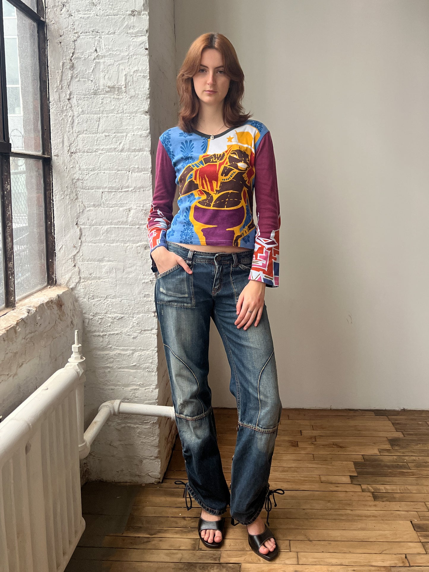 Y2K Phard Ruched Jeans