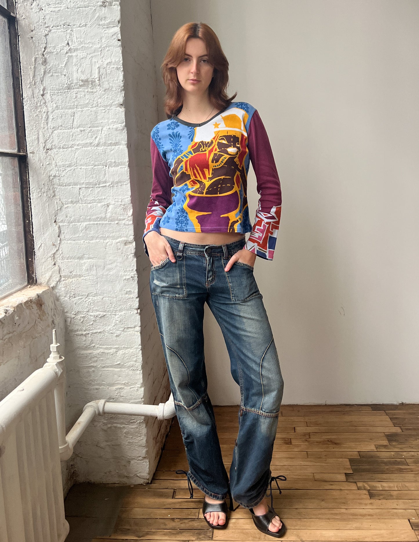 Y2K Phard Ruched Jeans