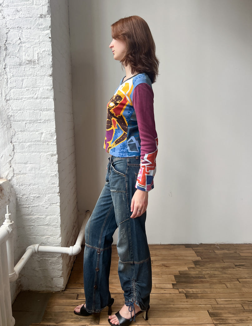 Y2K Phard Ruched Jeans
