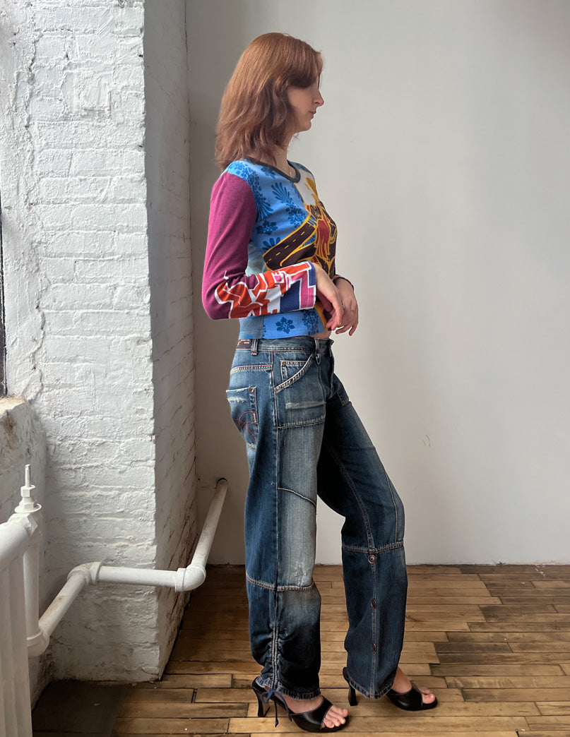 Y2K Phard Ruched Jeans