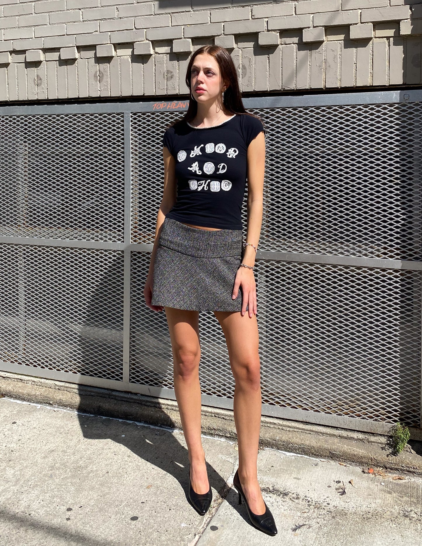 Moschino C&C Lace Letter Baby Tee