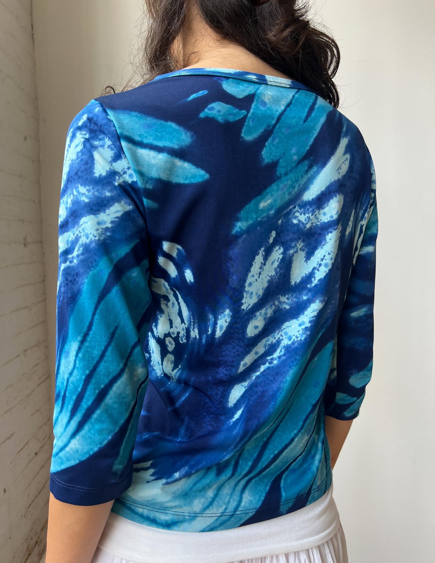 Versace Classic Printed Bateau Neck Top