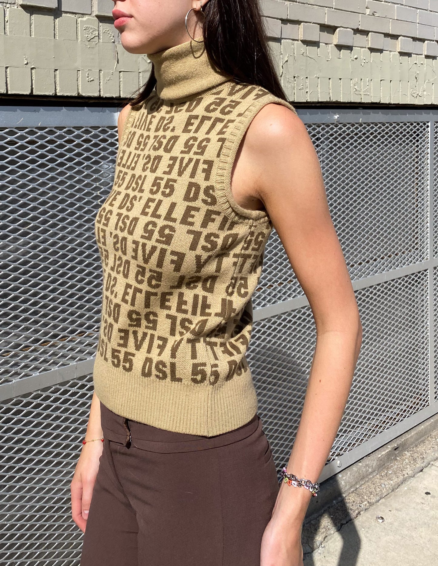 Diesel Vtg Turtleneck Knit Tank