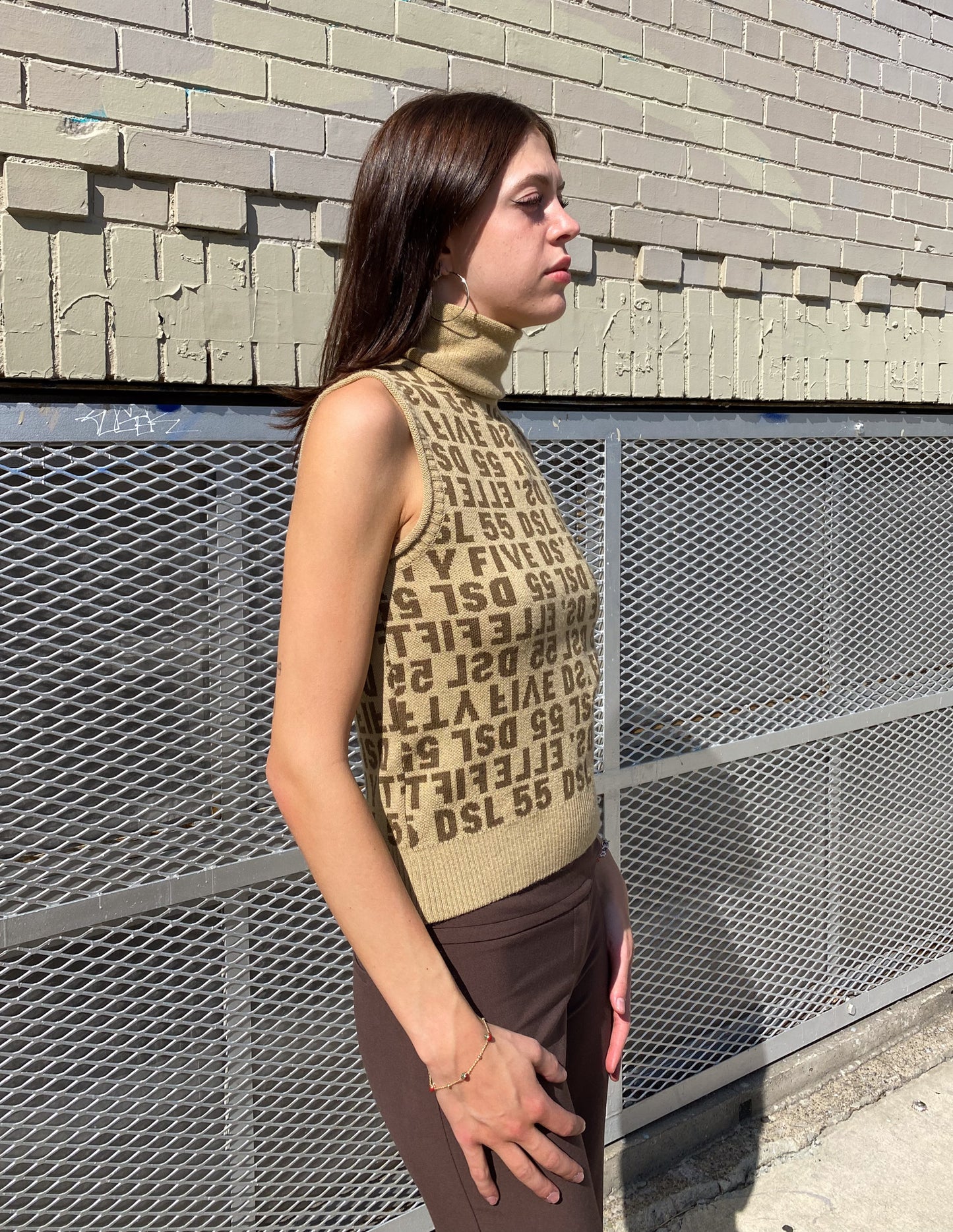 Diesel Vtg Turtleneck Knit Tank