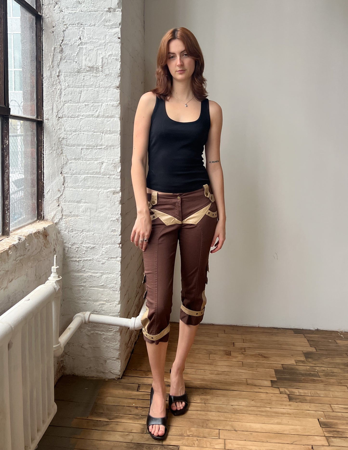 Vtg Two Tone Western Capris