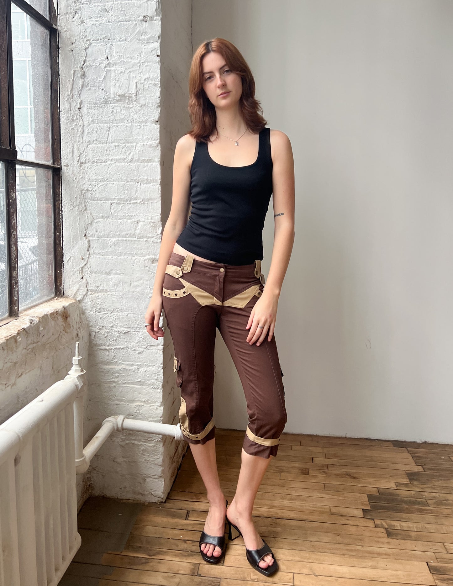 Vtg Two Tone Western Capris