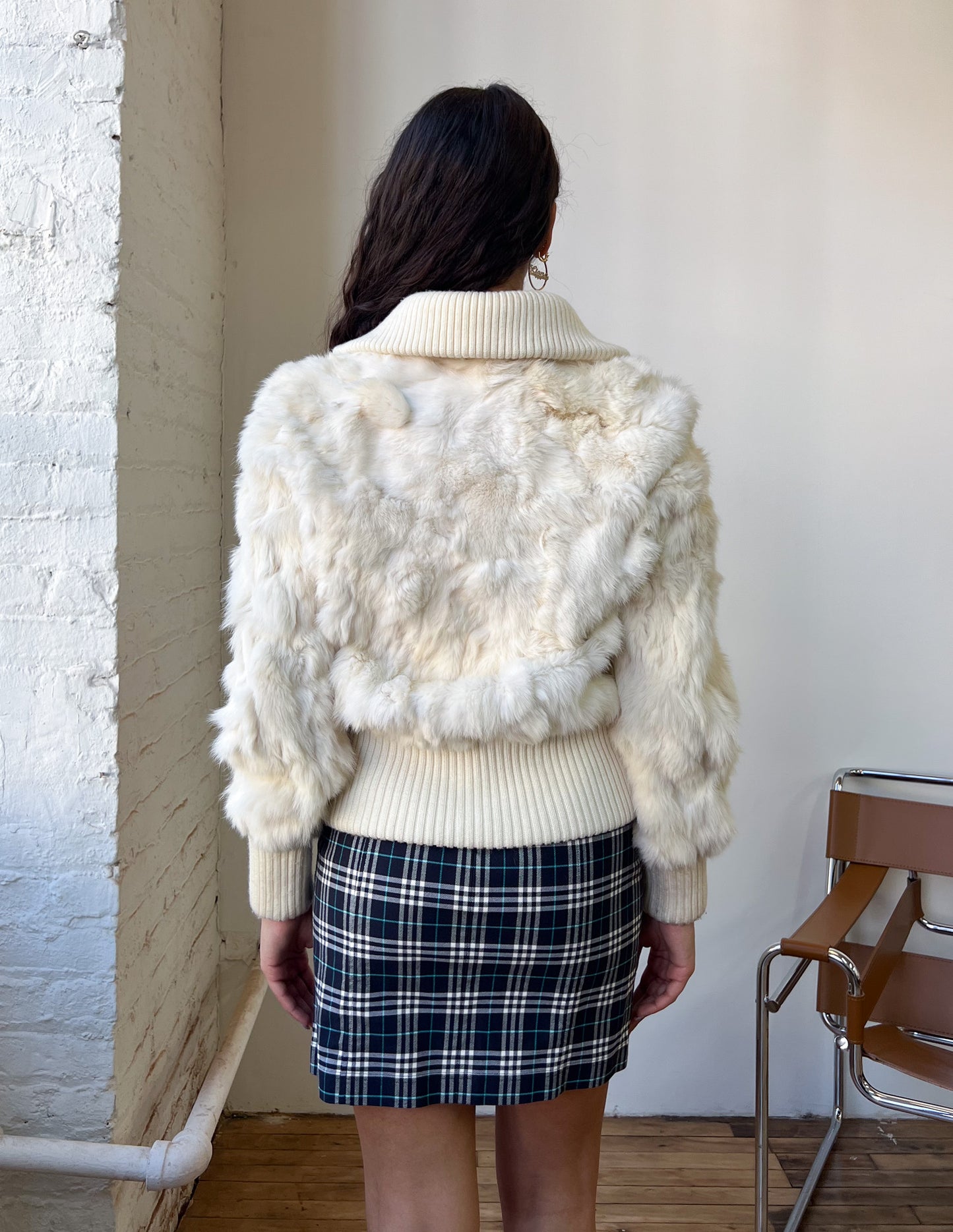 Wilson's Leather White Fur Jacket