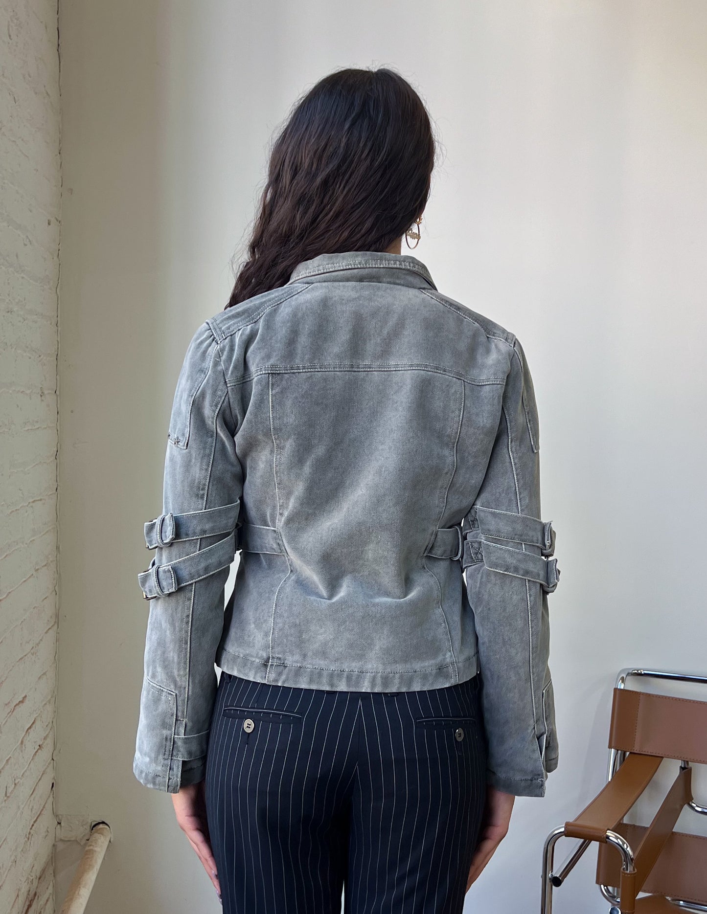 Vtg Grey Utility Jacket