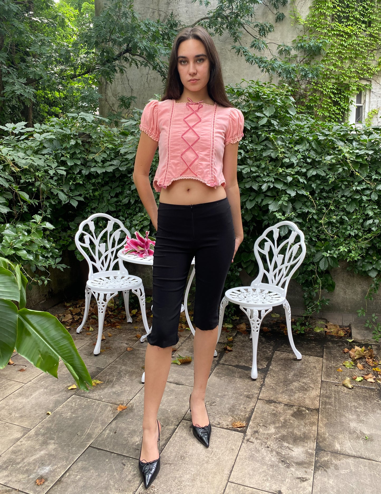 Vintage Shirley Temple Pink Corset Style Top Sourced in Japan