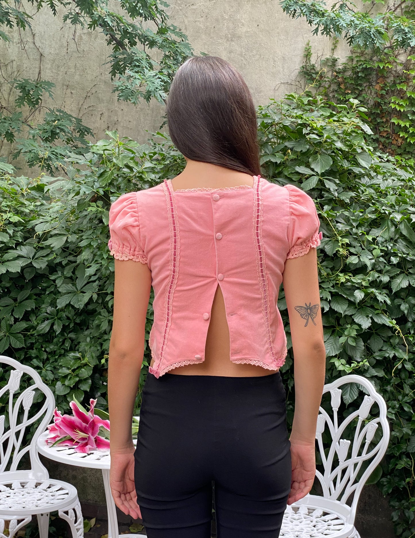Vintage Shirley Temple Pink Corset Style Top Sourced in Japan
