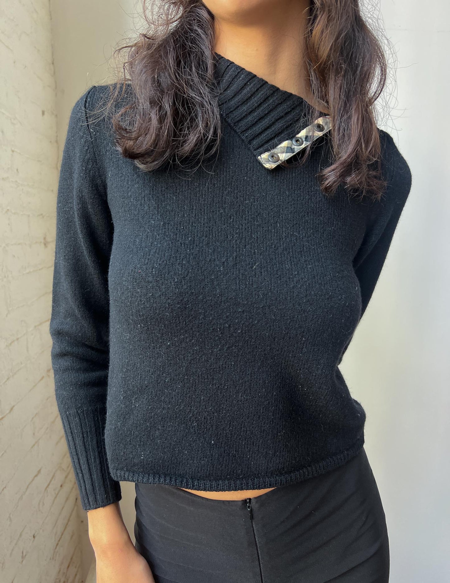 Burberry London Black Wool Sweater