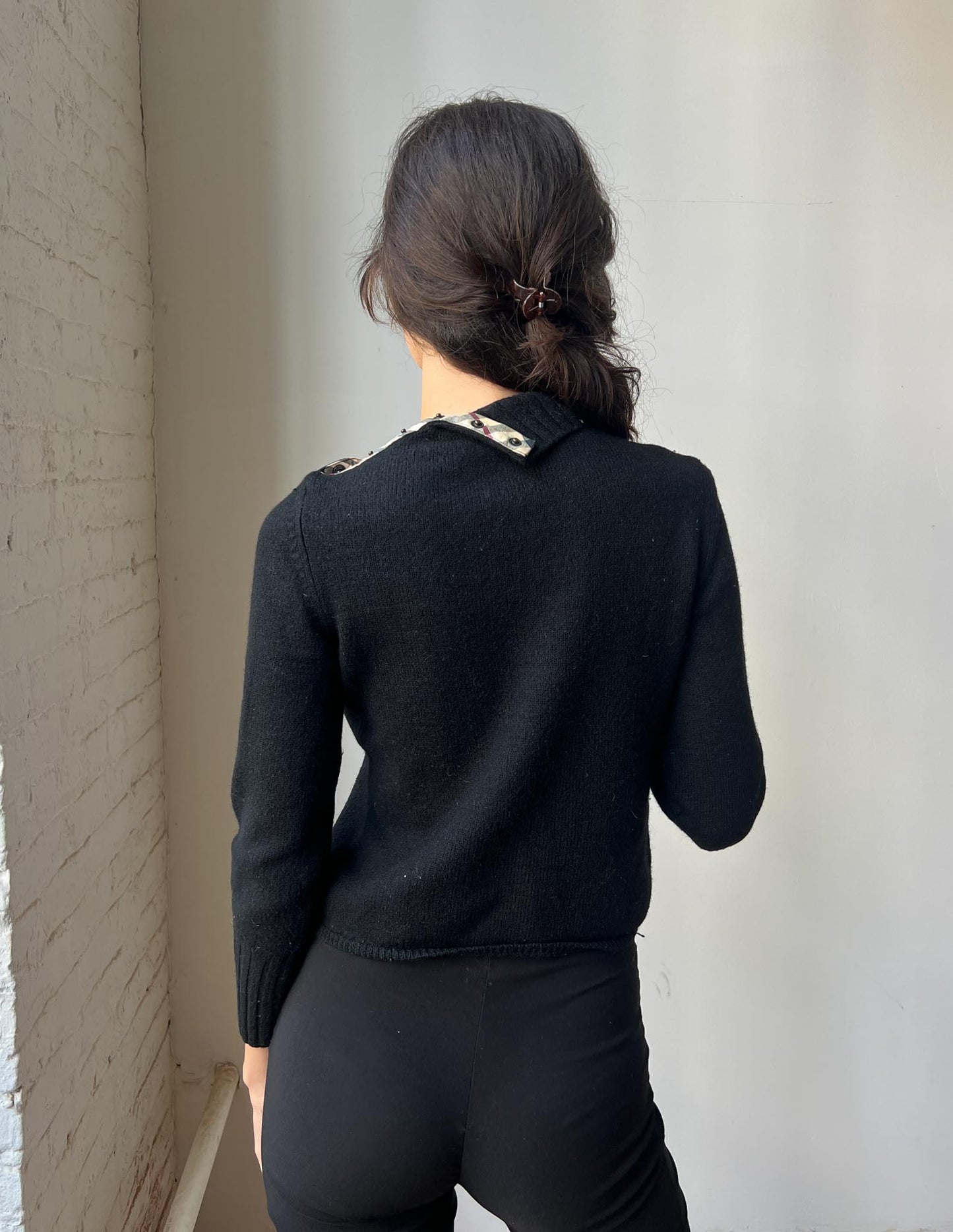 Burberry London Black Wool Sweater