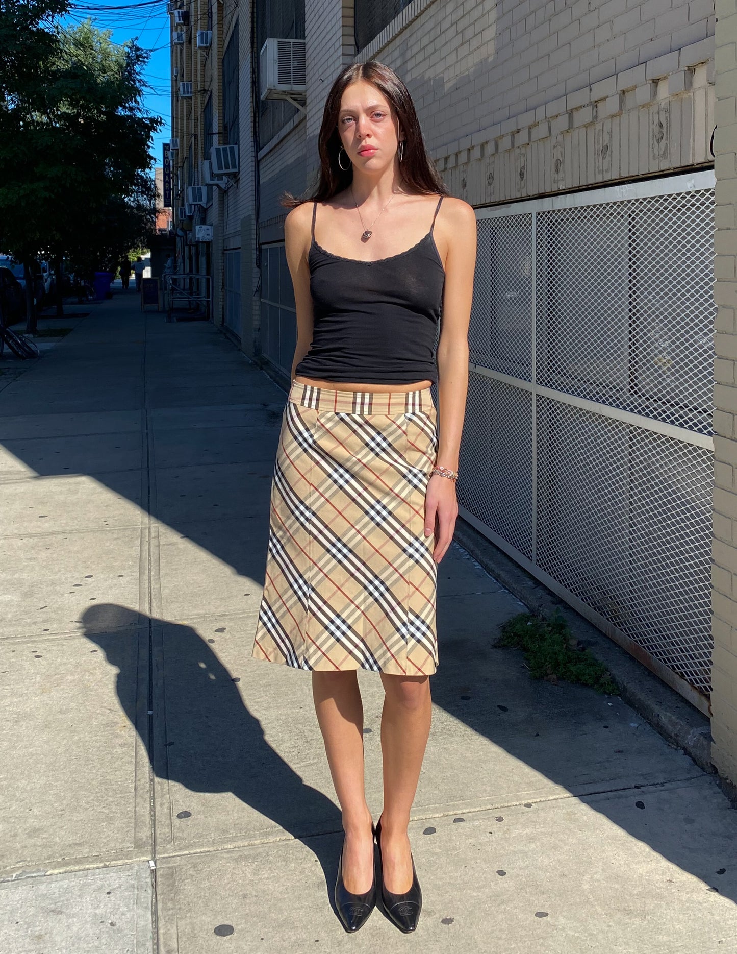 Burberry London Check Midi Skirt