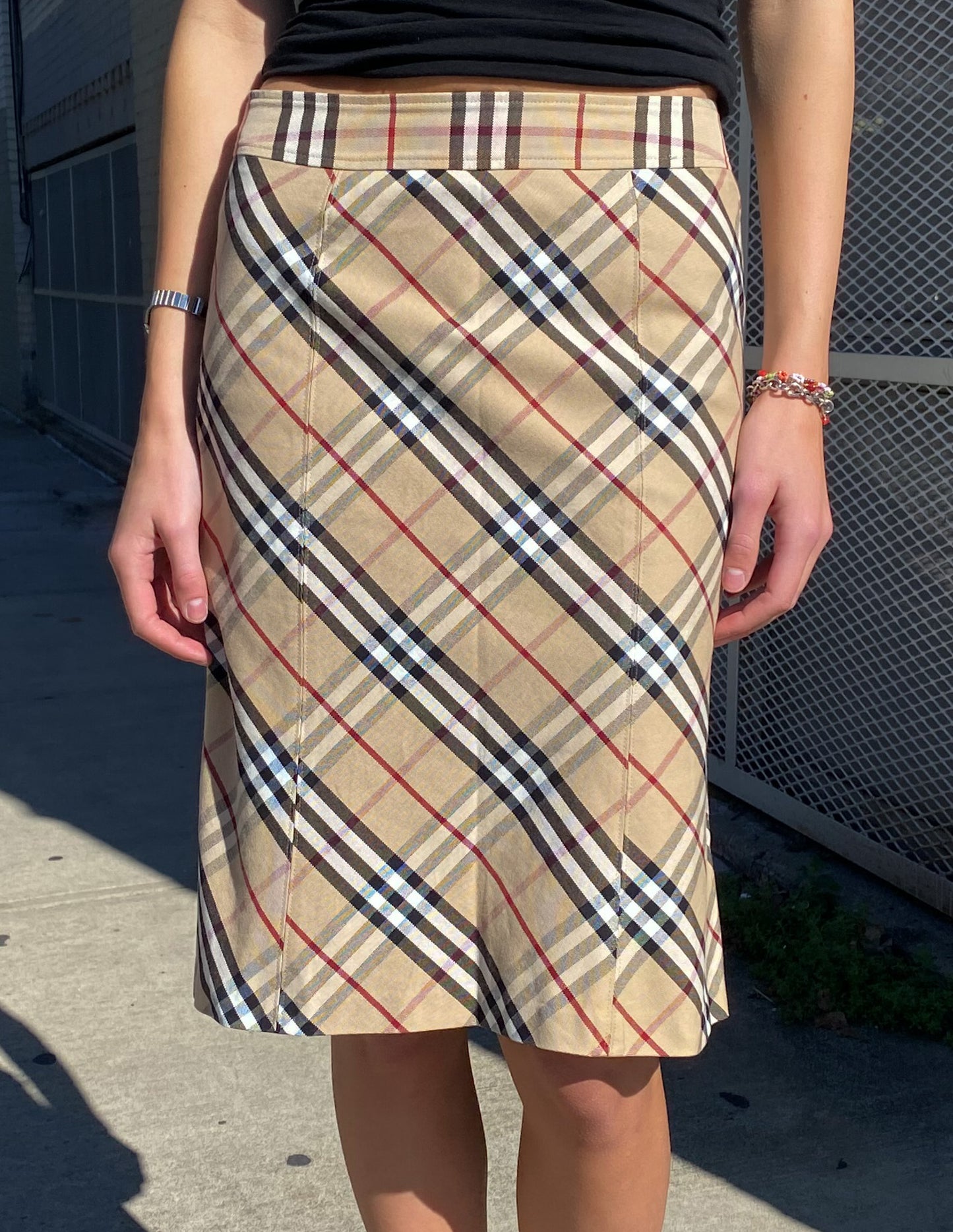 Burberry London Check Midi Skirt