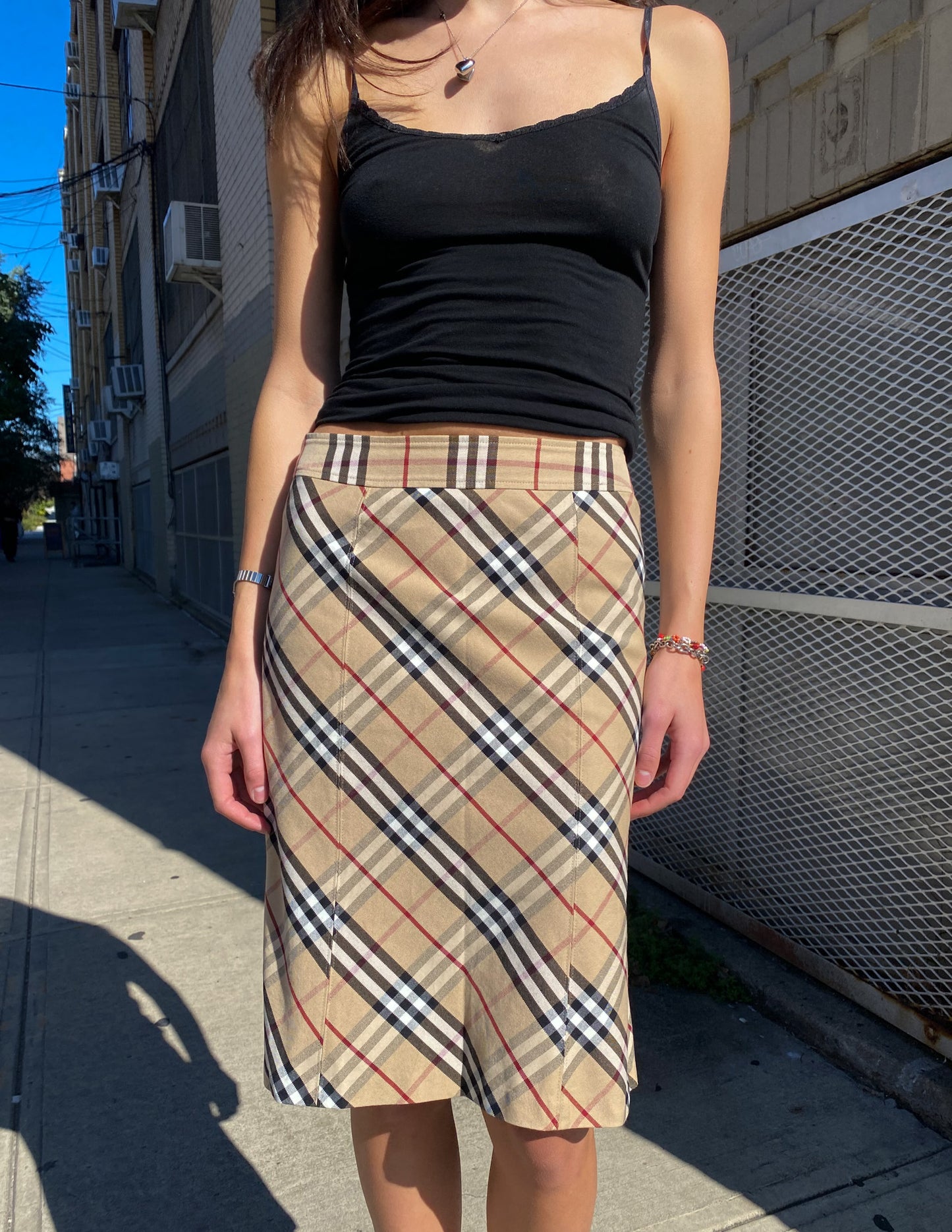Burberry London Check Midi Skirt