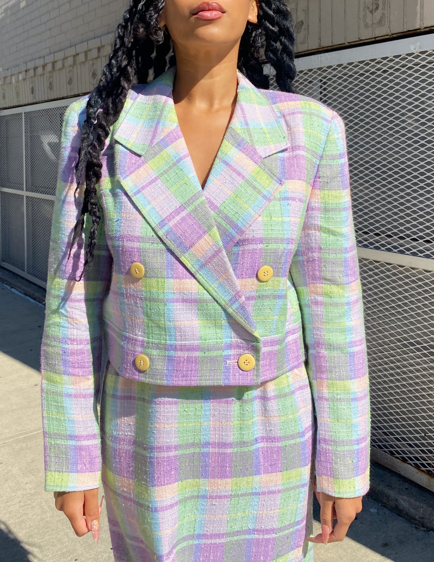 Courrèges Pastel Plaid Set
