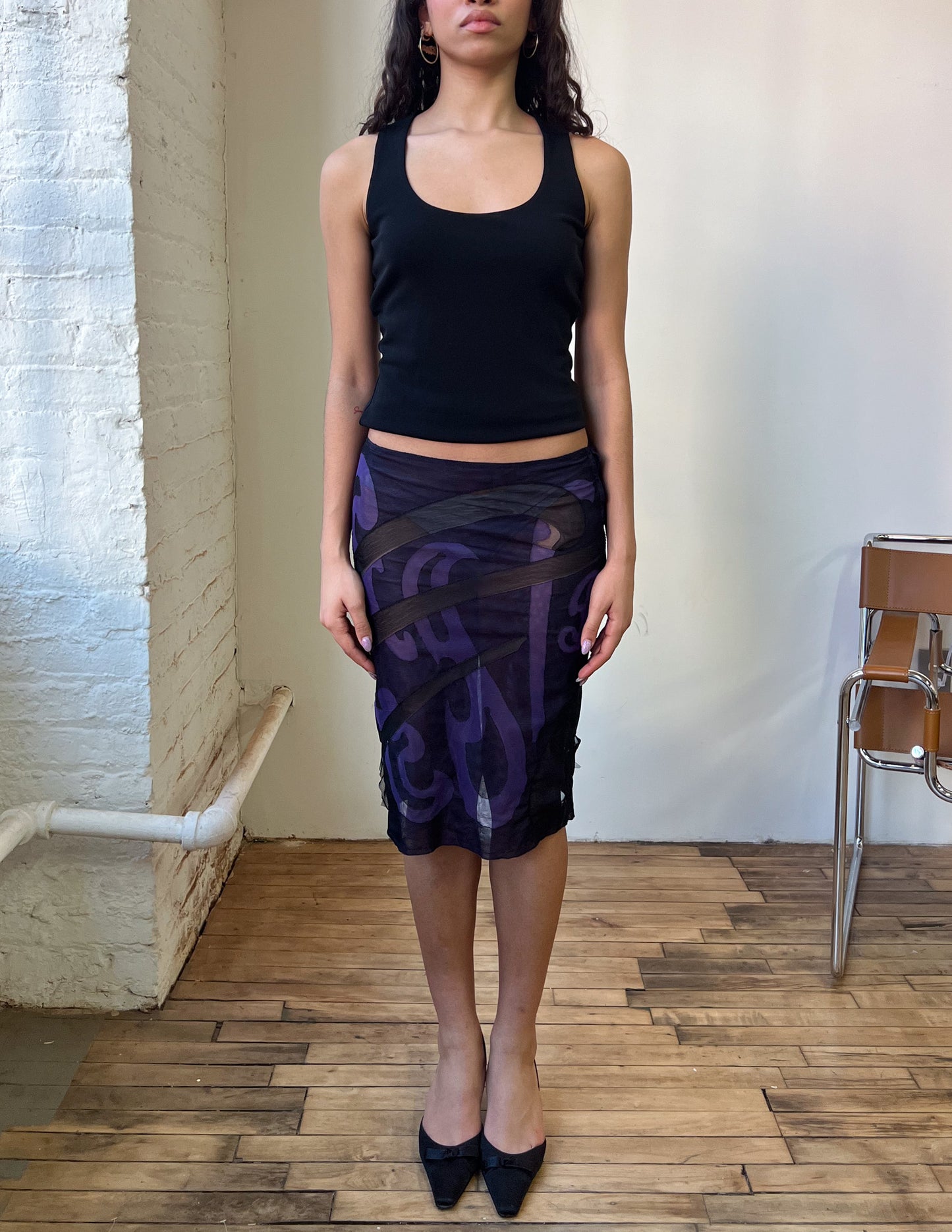 Fendi Multi Sheer Mesh Skirt
