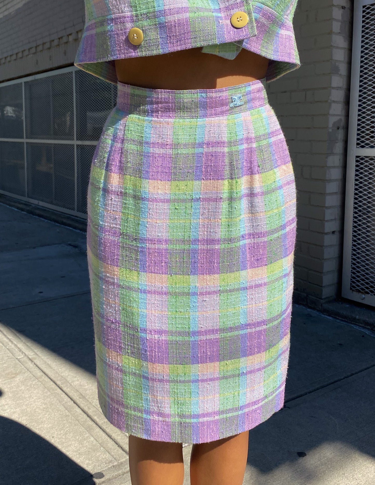 Courrèges Pastel Plaid Set