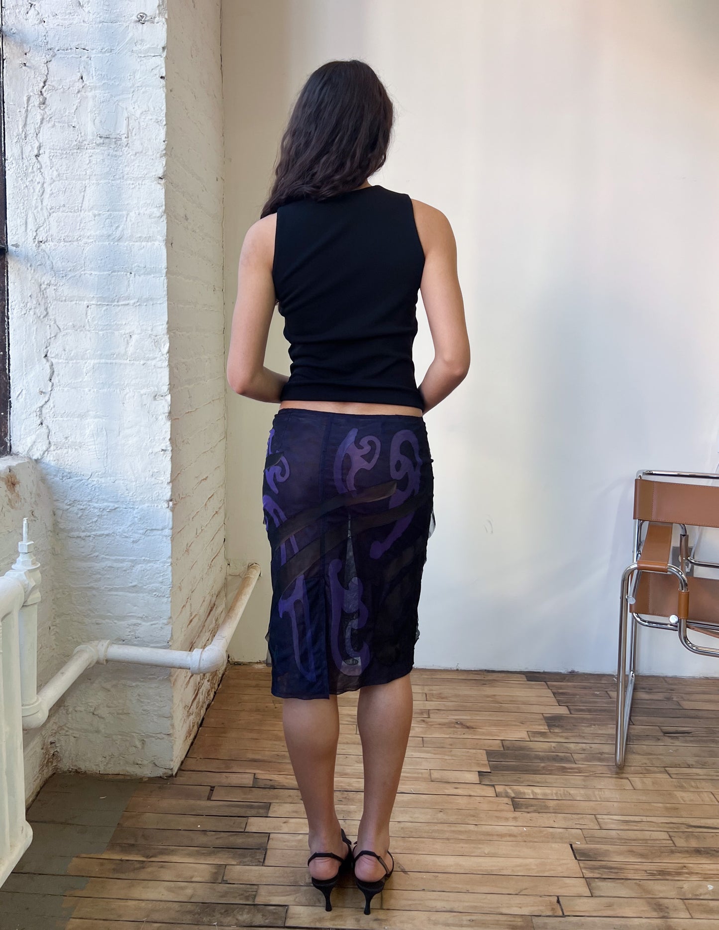Fendi Multi Sheer Mesh Skirt