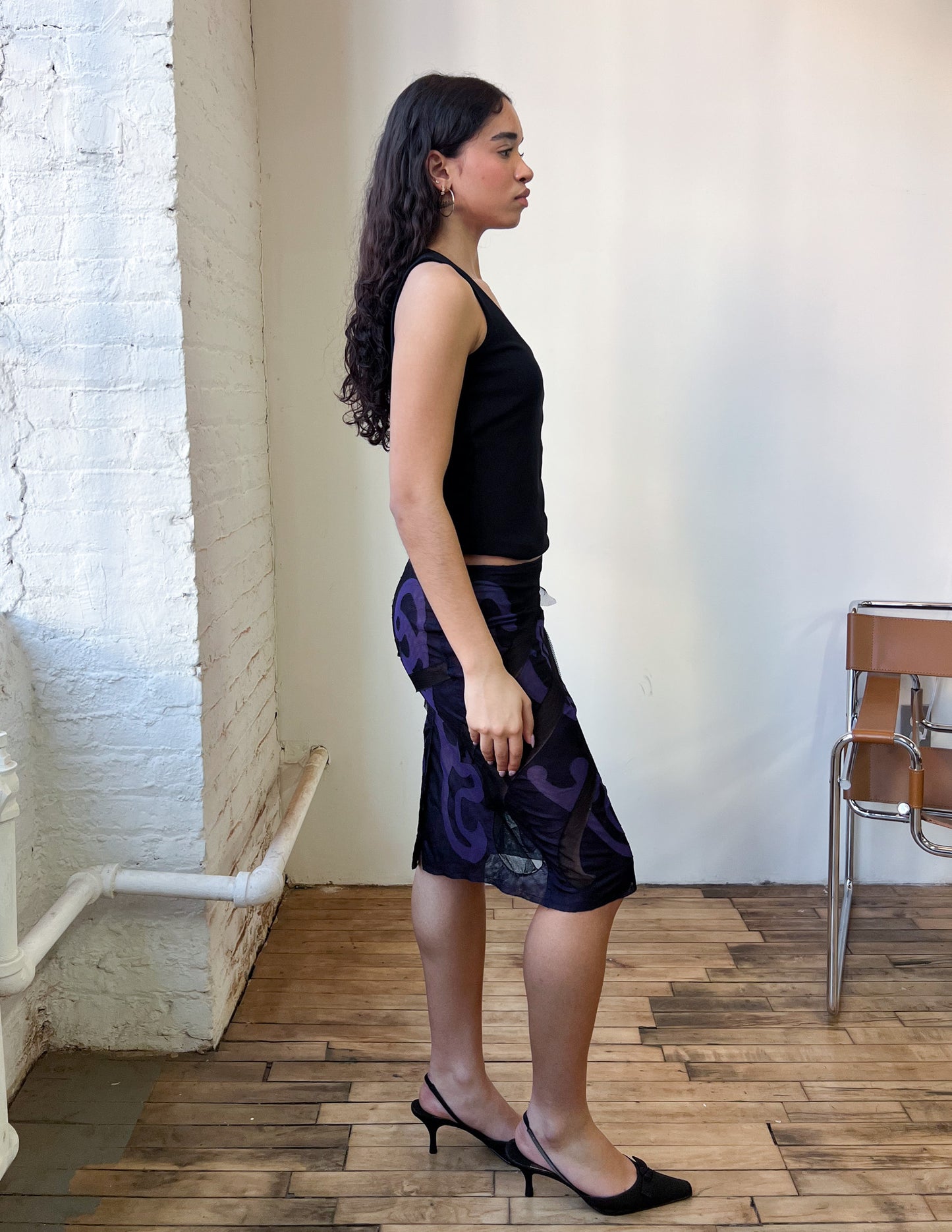 Fendi Multi Sheer Mesh Skirt