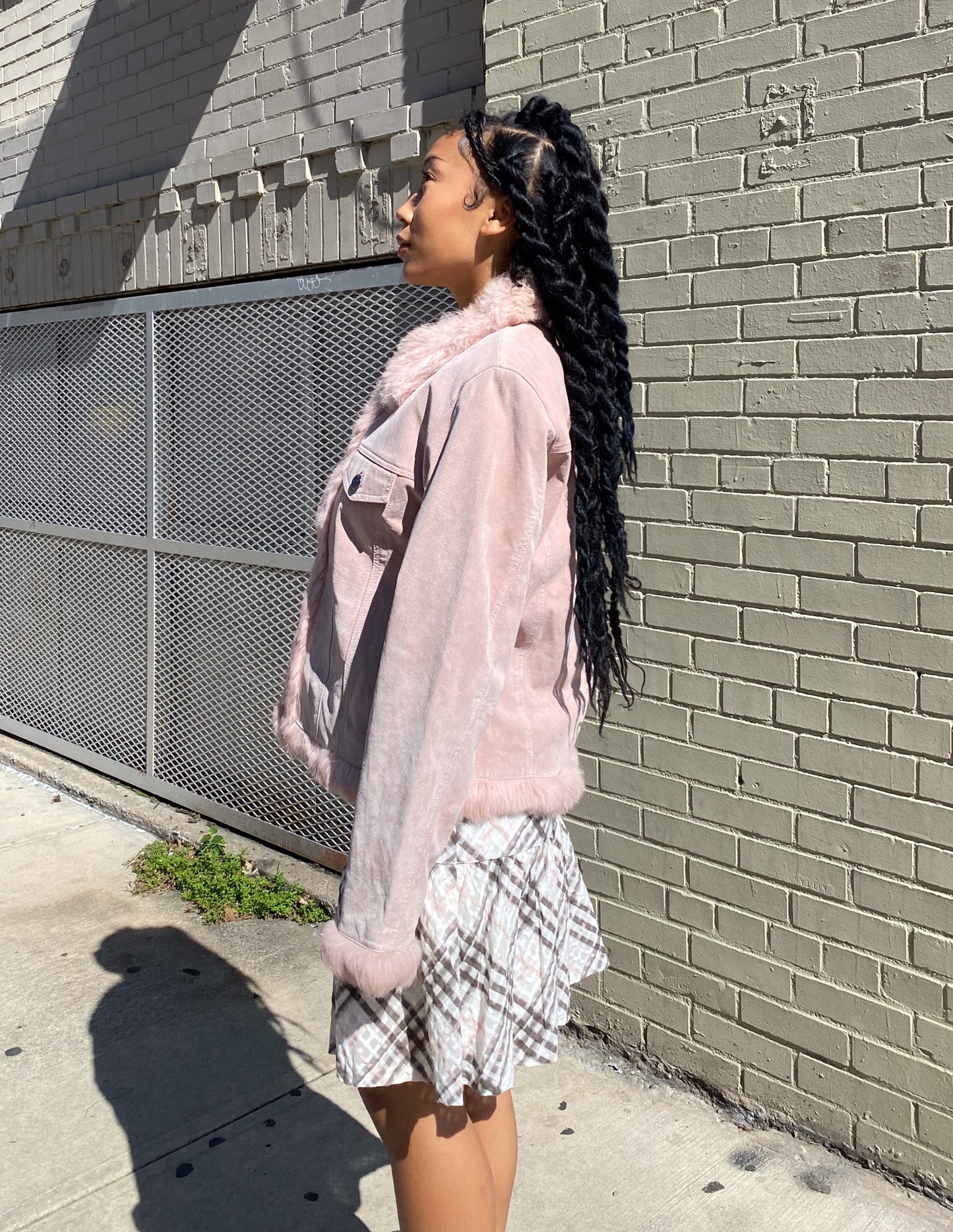 Wilson's Leather Pink Faux Fur Trimmed Jacket