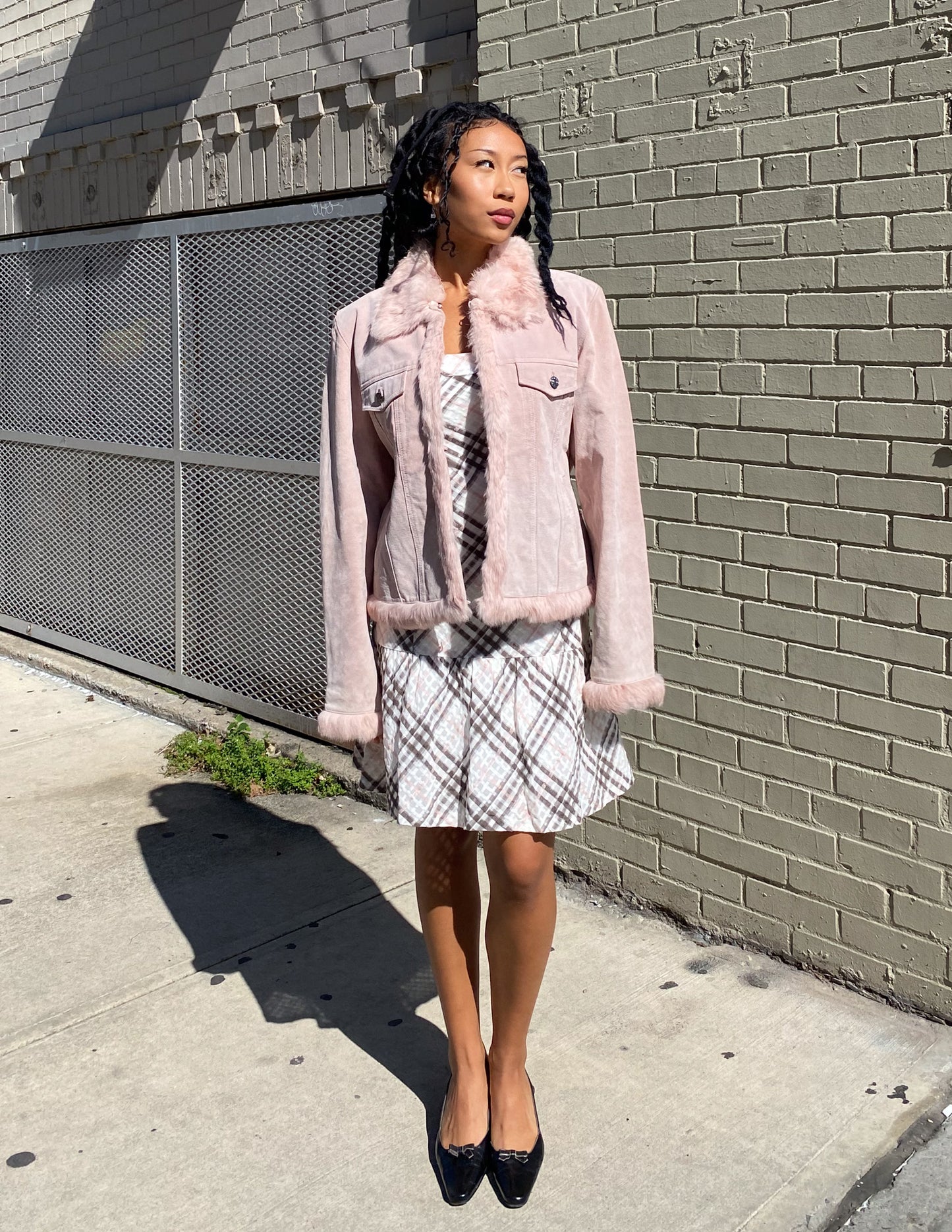 Wilson's Leather Pink Faux Fur Trimmed Jacket