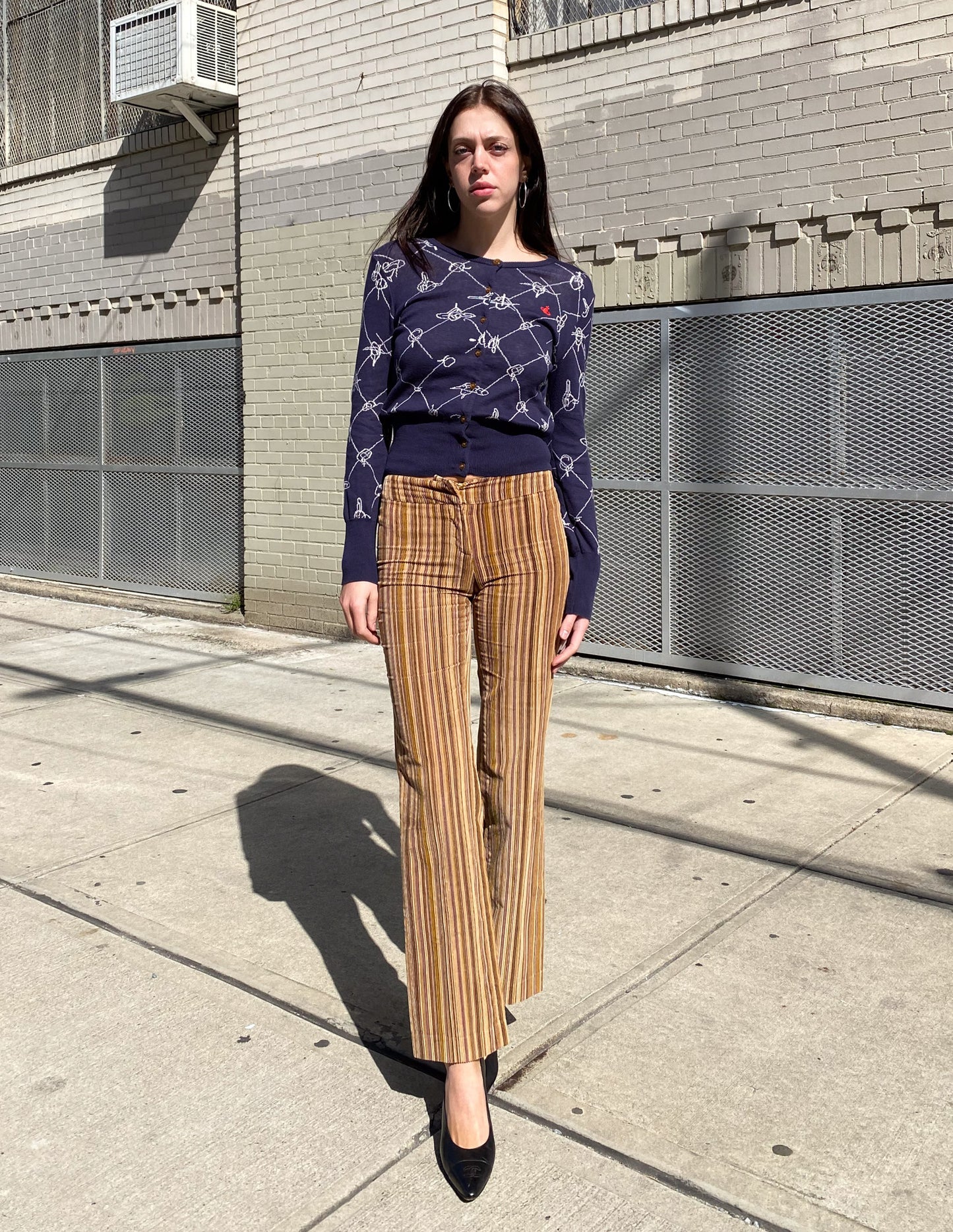Versace Velvet Striped Pants