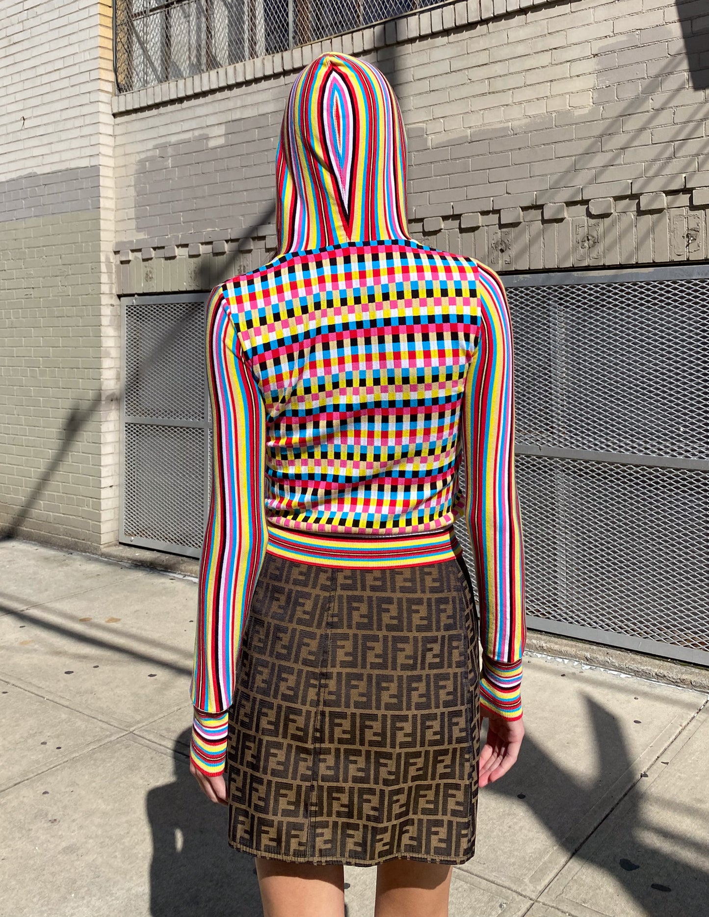 Vtg Versace Classic Multicolored Zip Up