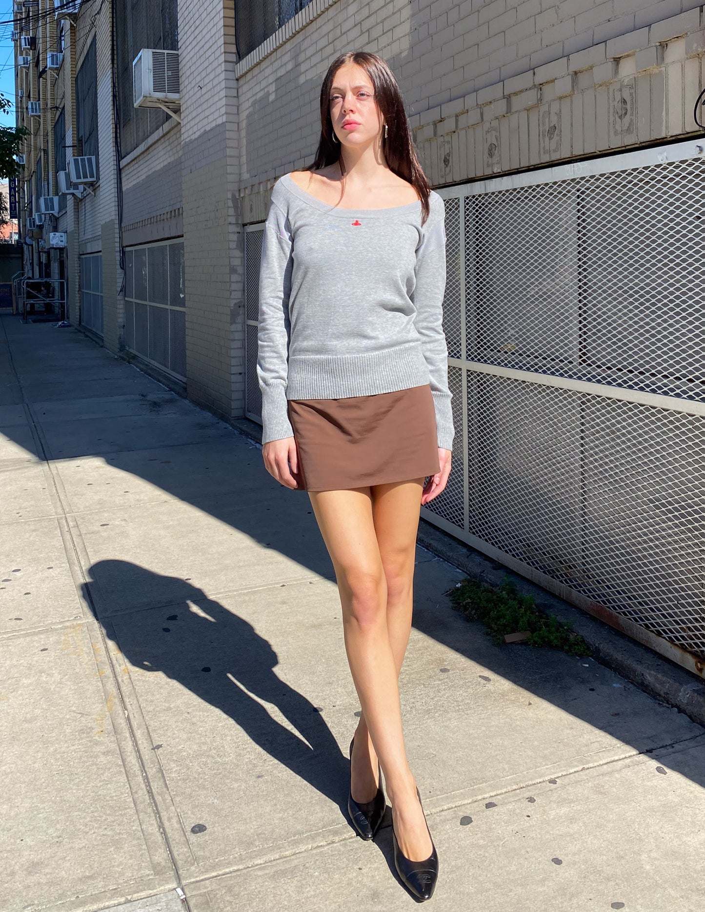 Vivienne Westwood Red Label Grey Orb Detail Sweater