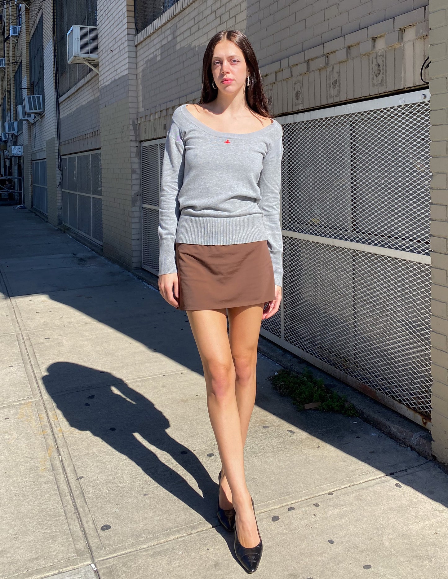 Vivienne Westwood Red Label Grey Orb Detail Sweater