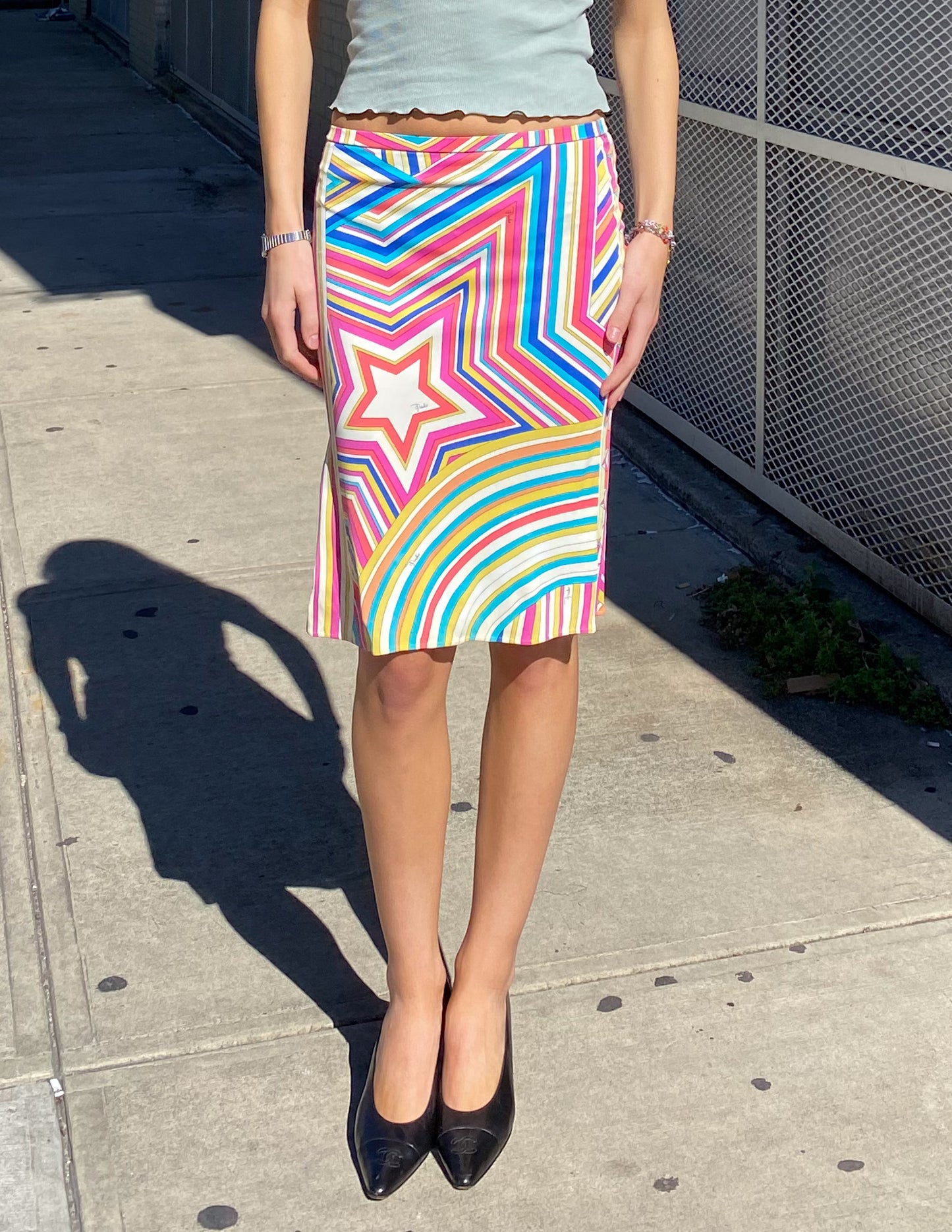 Emilio Pucci Star Print Midi Skirt