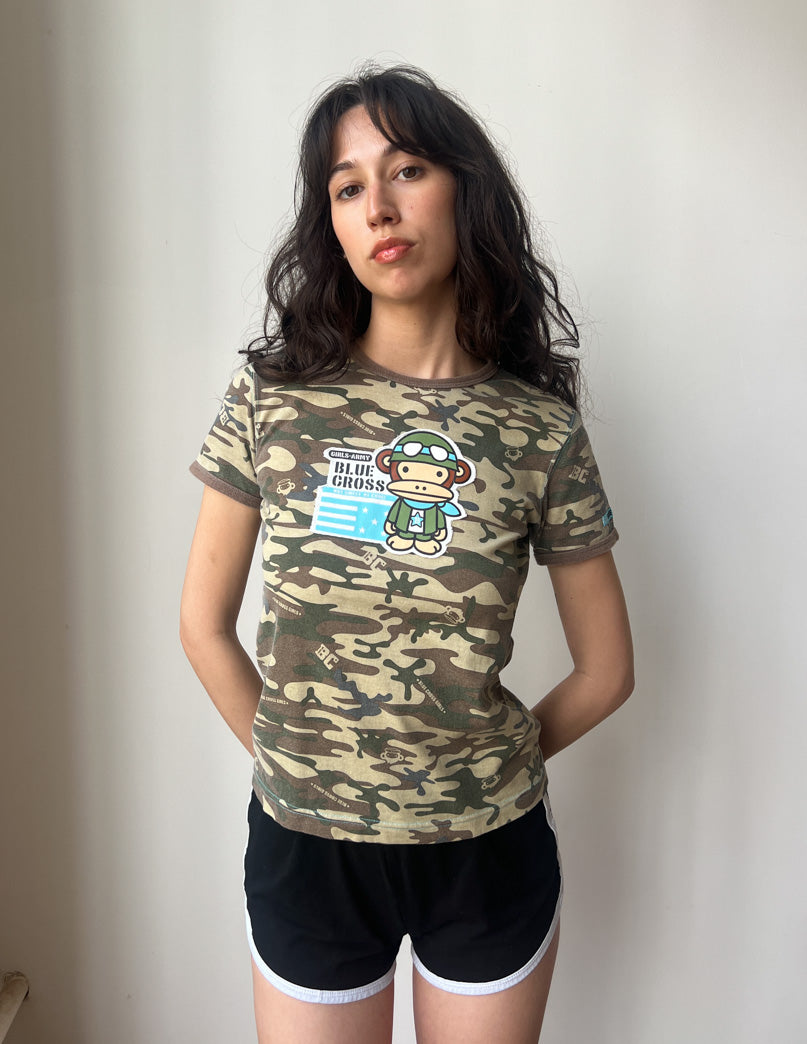 Blue Cross Camo Baby Tee