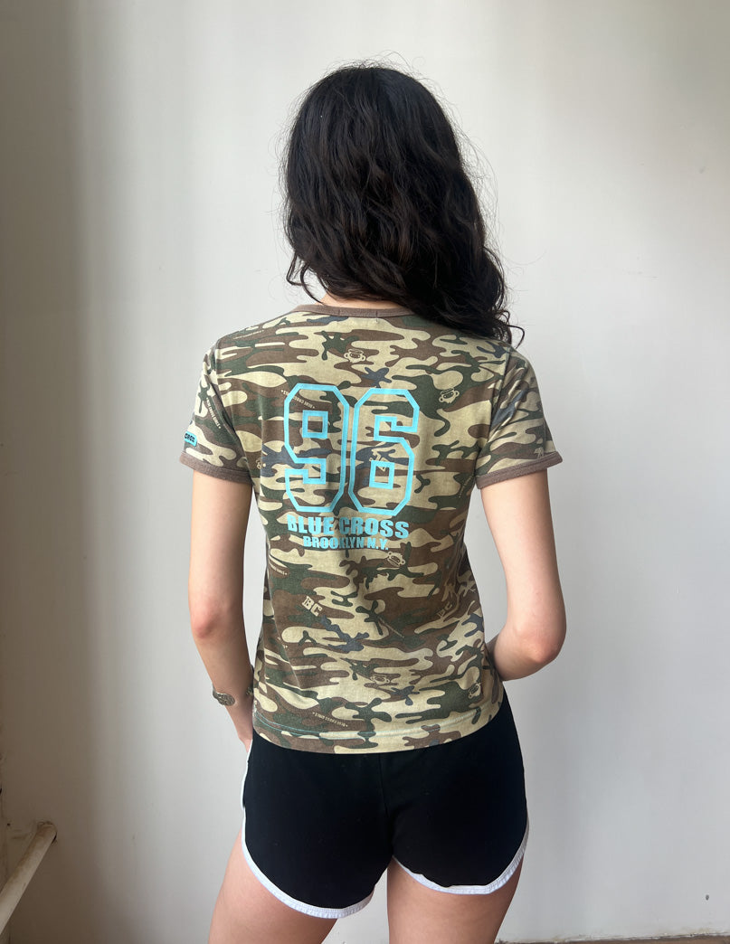 Blue Cross Camo Baby Tee