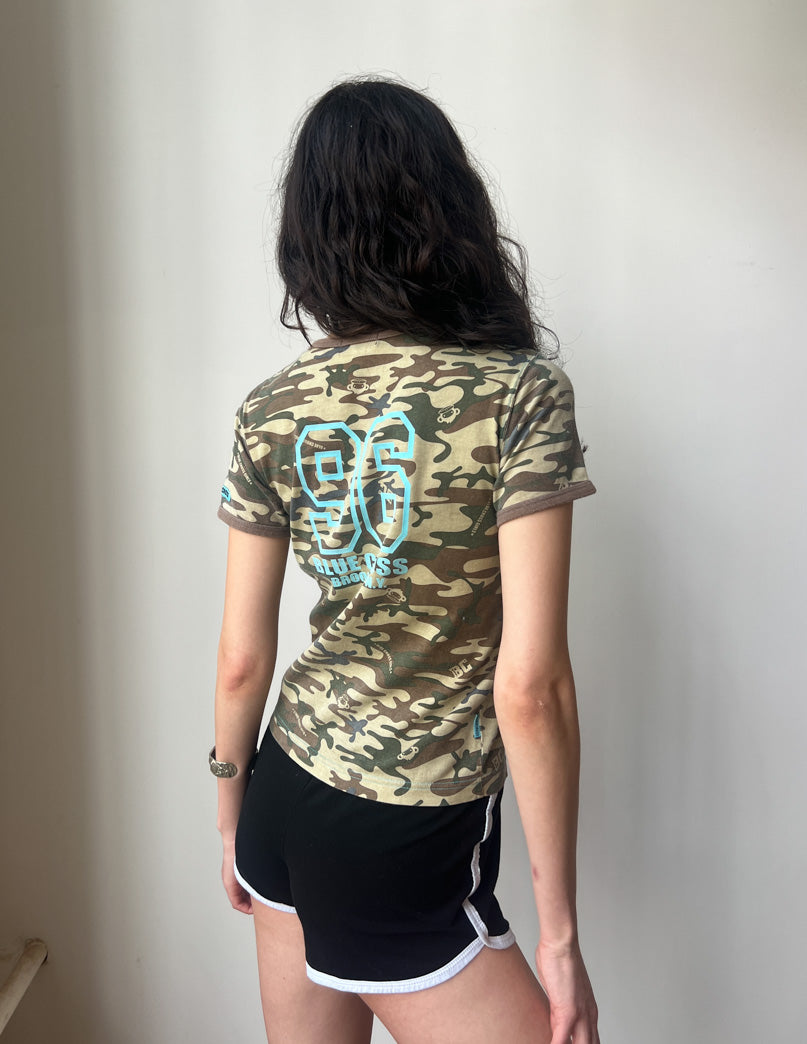 Blue Cross Camo Baby Tee