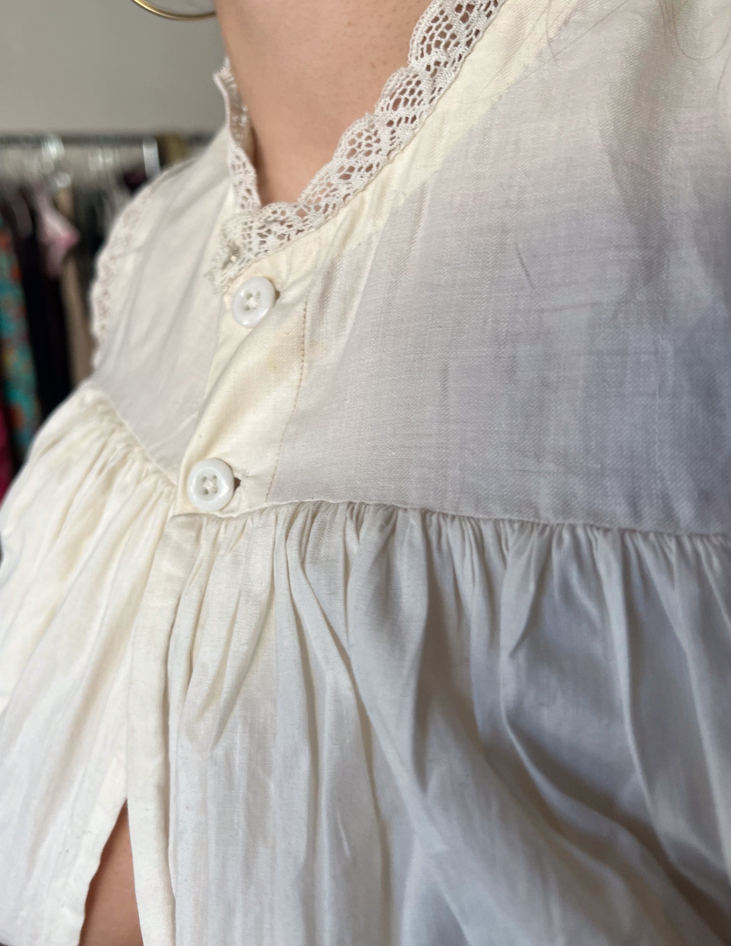 Vtg Antique 1880 Bustle Era Corset Cover Camisole