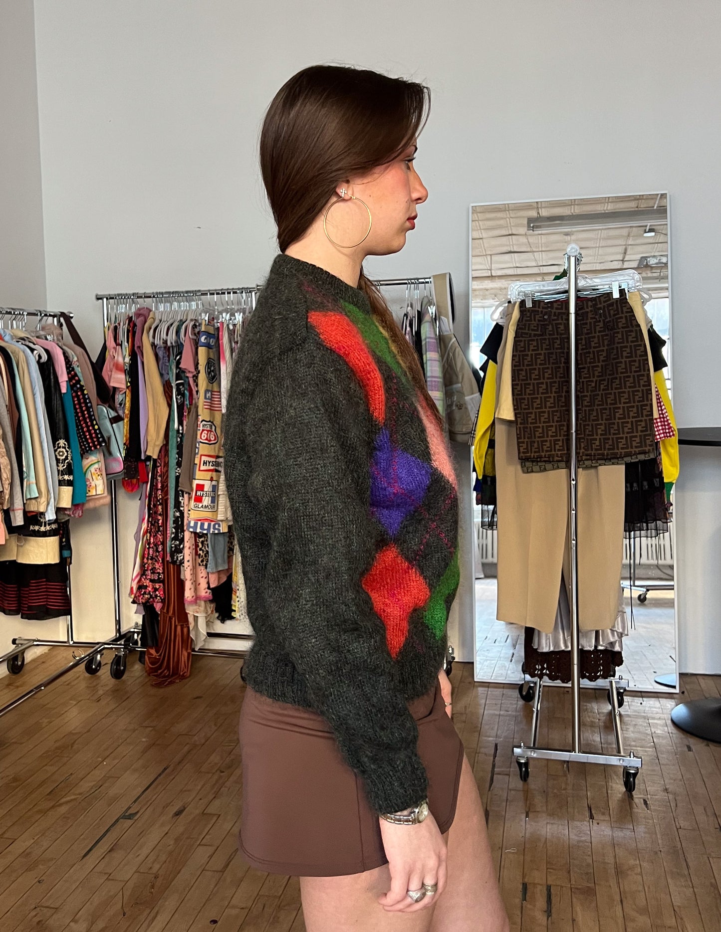 Rainbow Multi United Colors of Benetton Italian Mohair Sweater