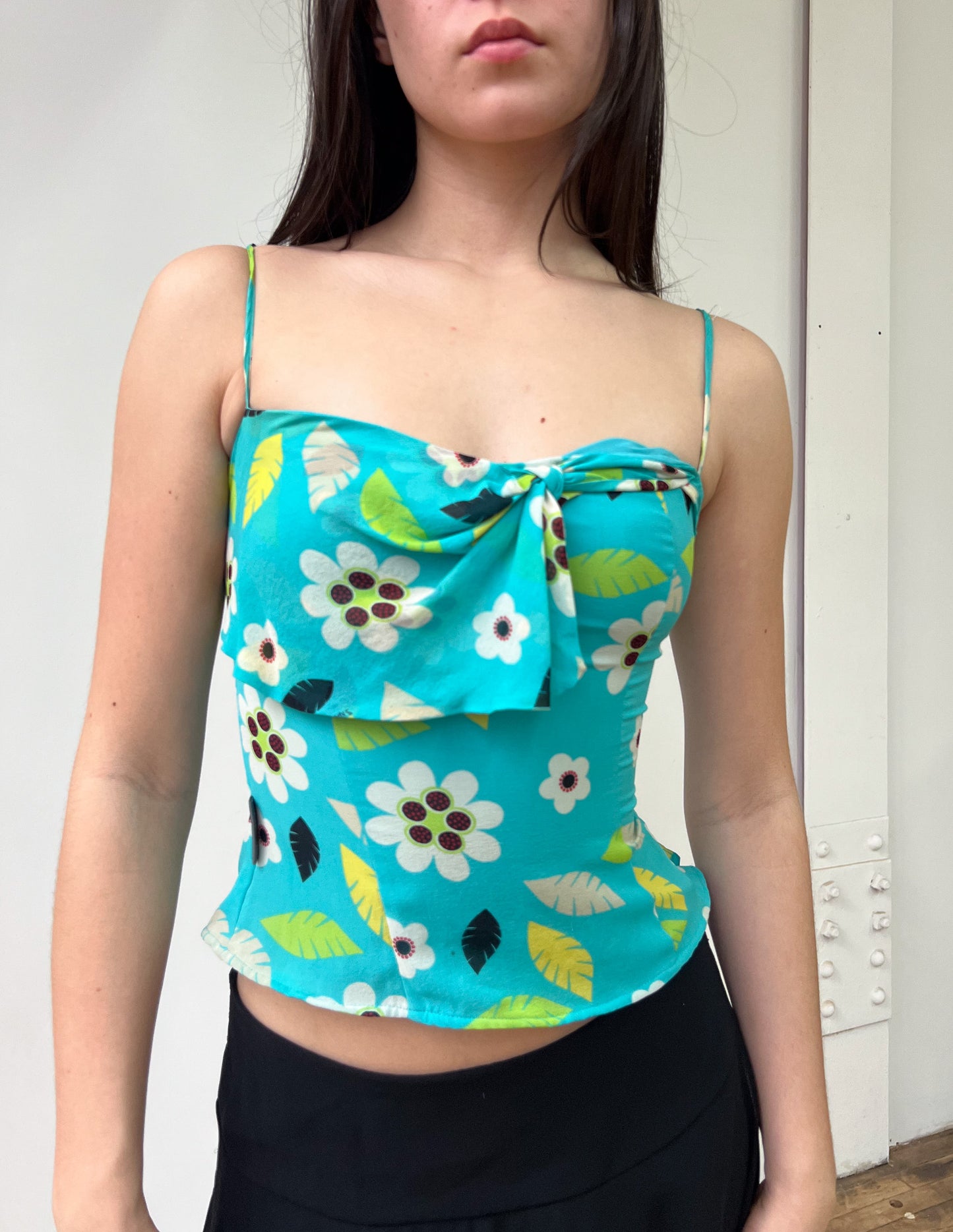 Moschino Jeans Silk Floral Tank