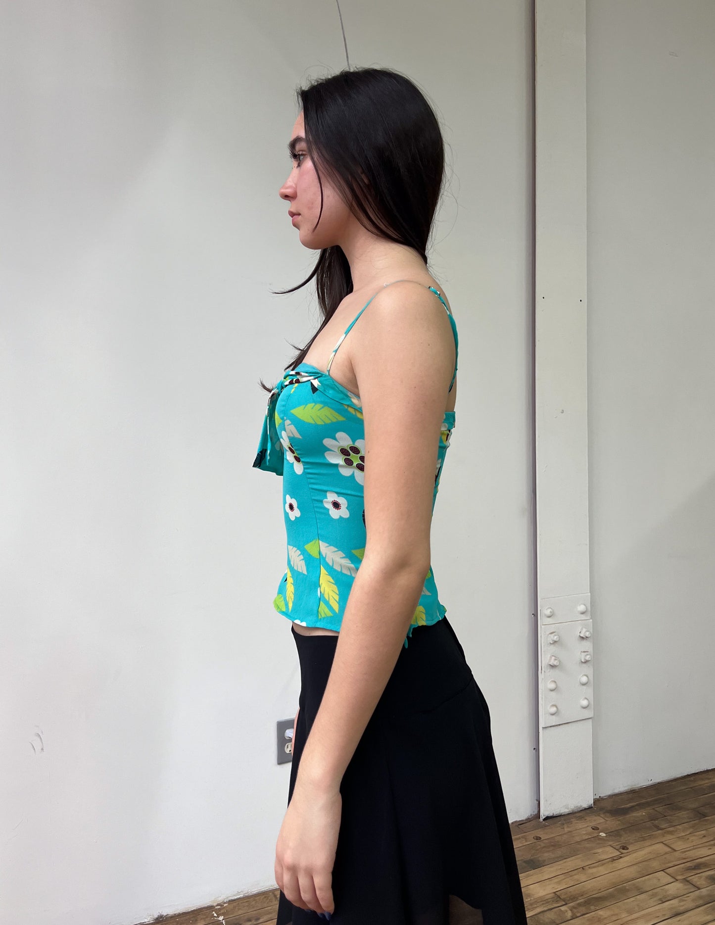 Moschino Jeans Silk Floral Tank