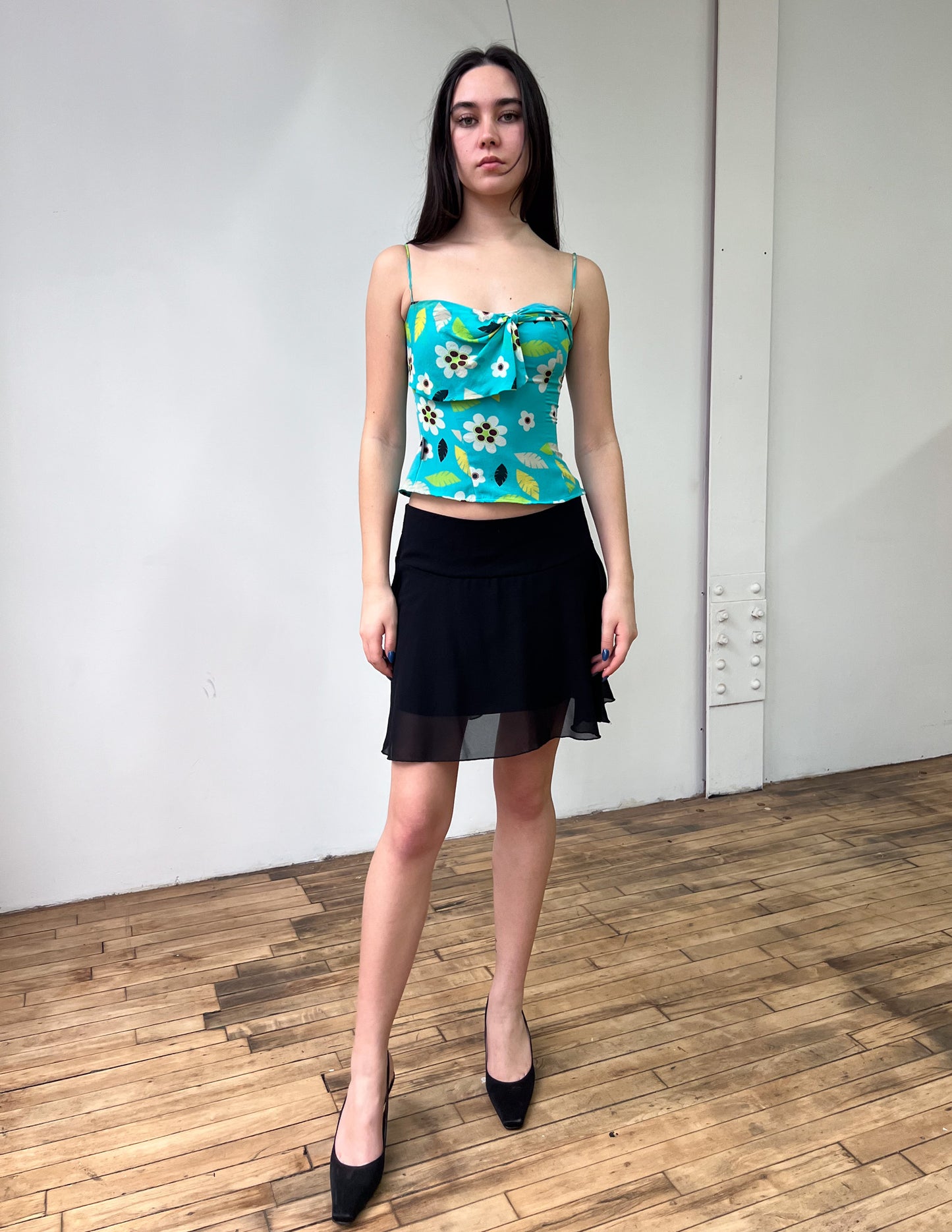 Moschino Jeans Silk Floral Tank
