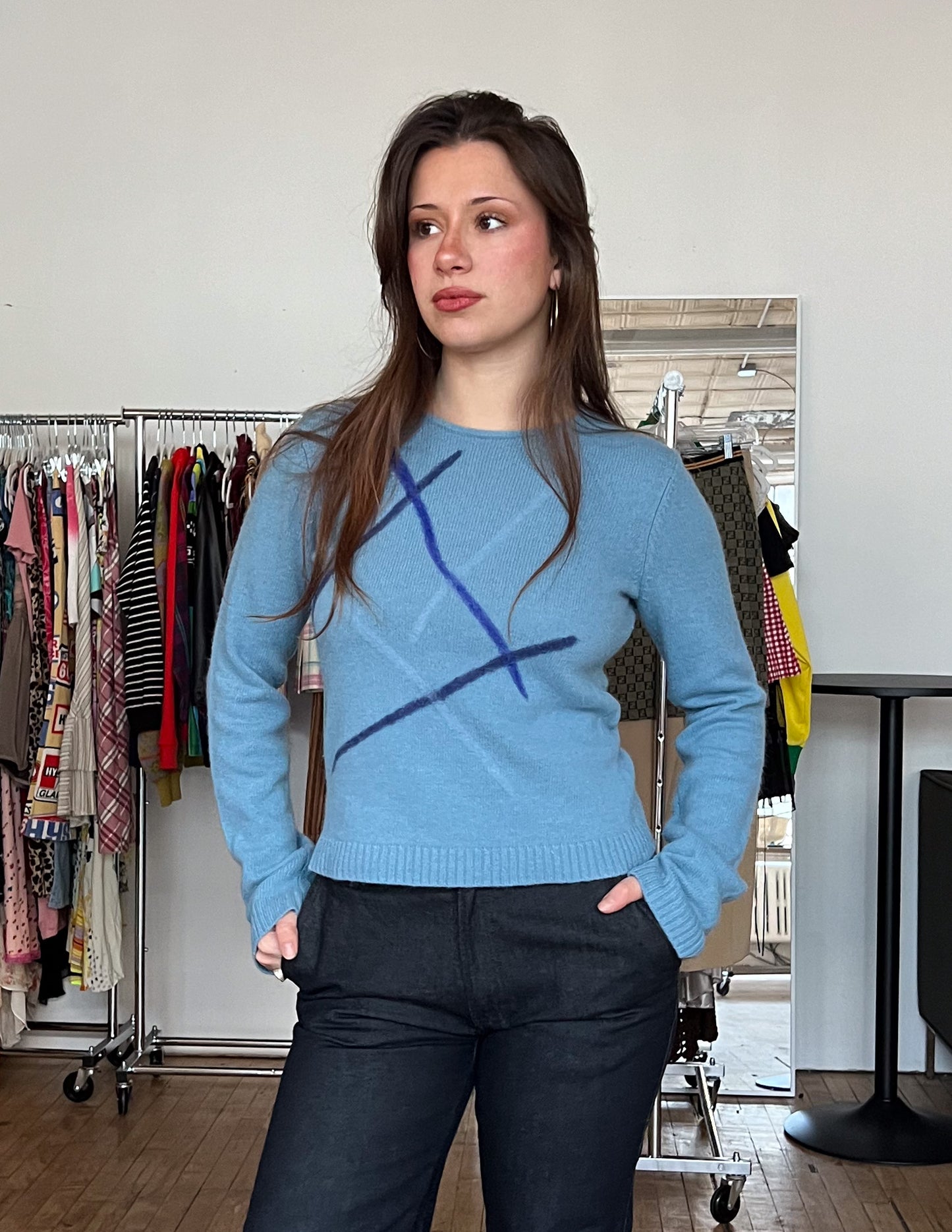 Vtg Armani Angora Blend Sweater