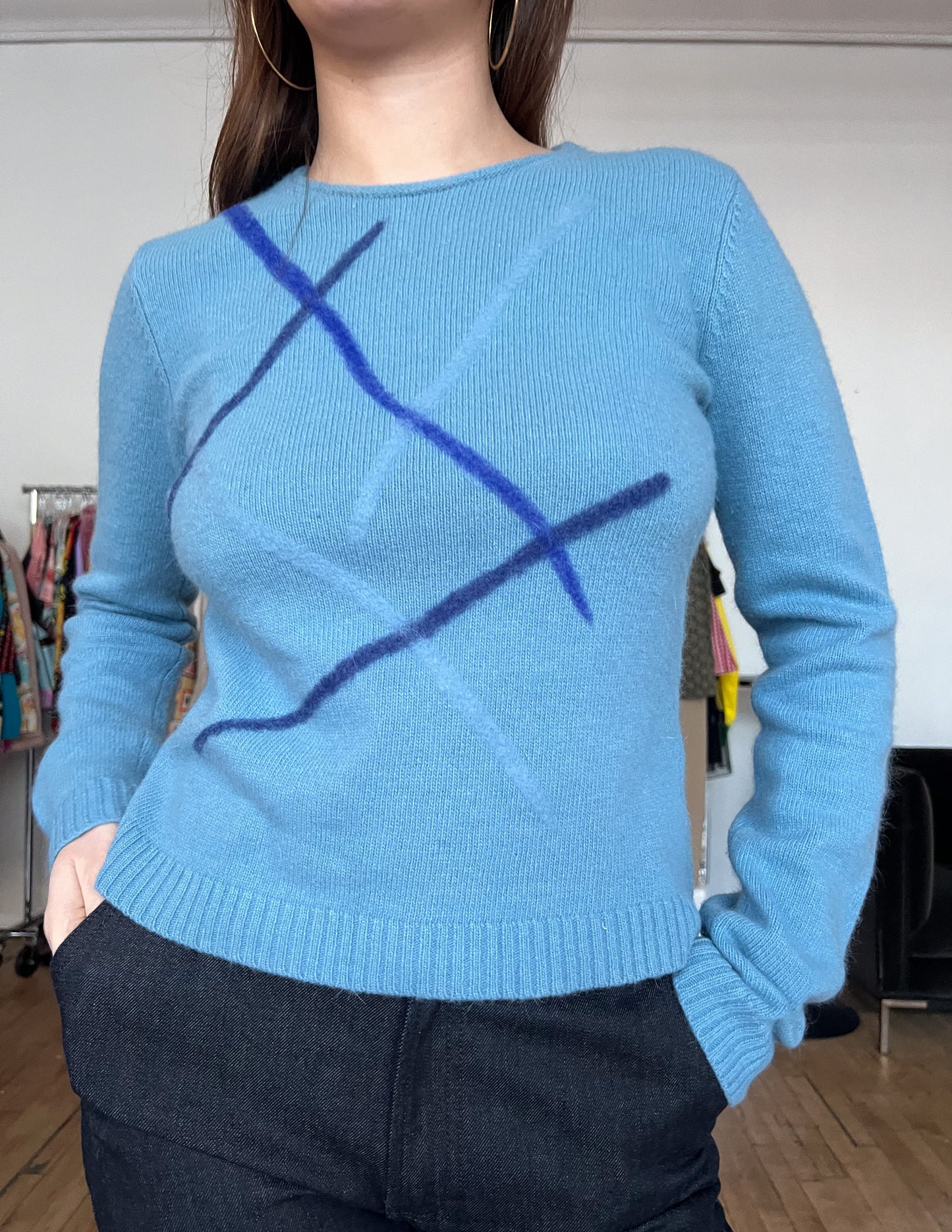 Vtg Armani Angora Blend Sweater